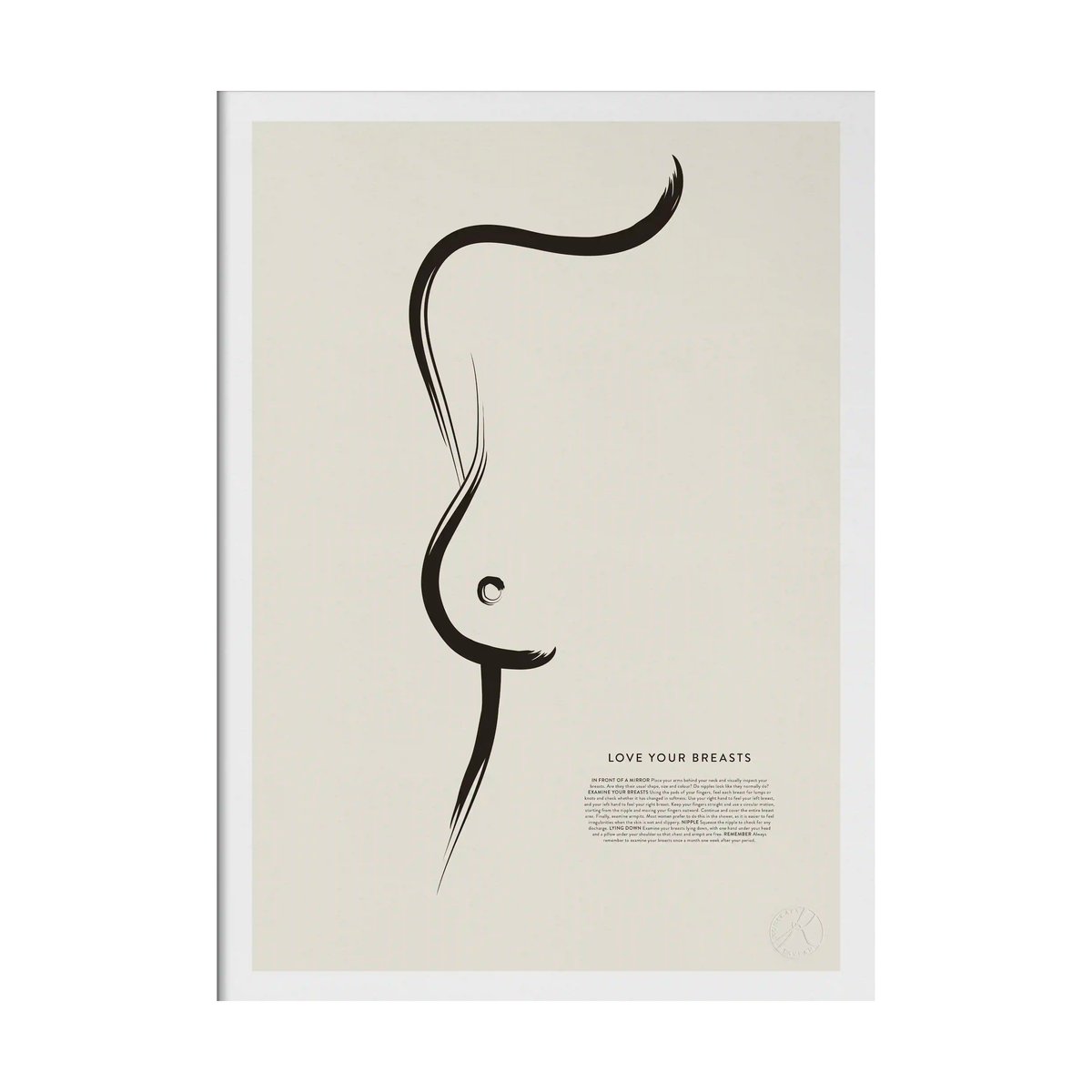Kunskapstavlan® Love your breasts poster 30x40 cm
