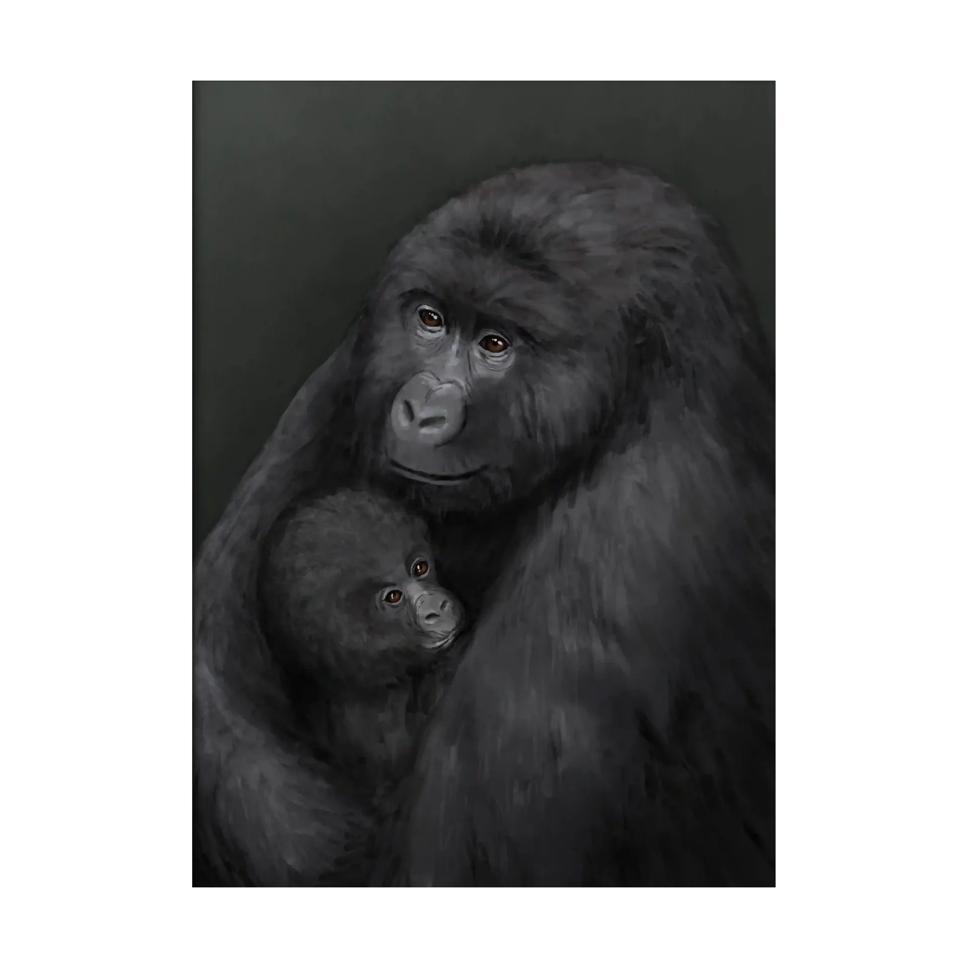 Mountain gorilla poster, 30x40 cm Kunskapstavlan®