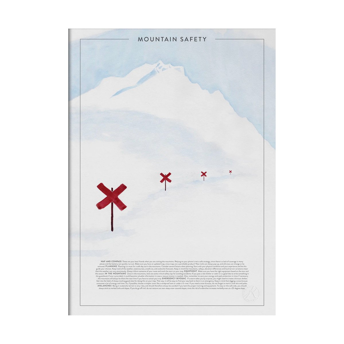 Kunskapstavlan® Mountain safety poster 30x40 cm