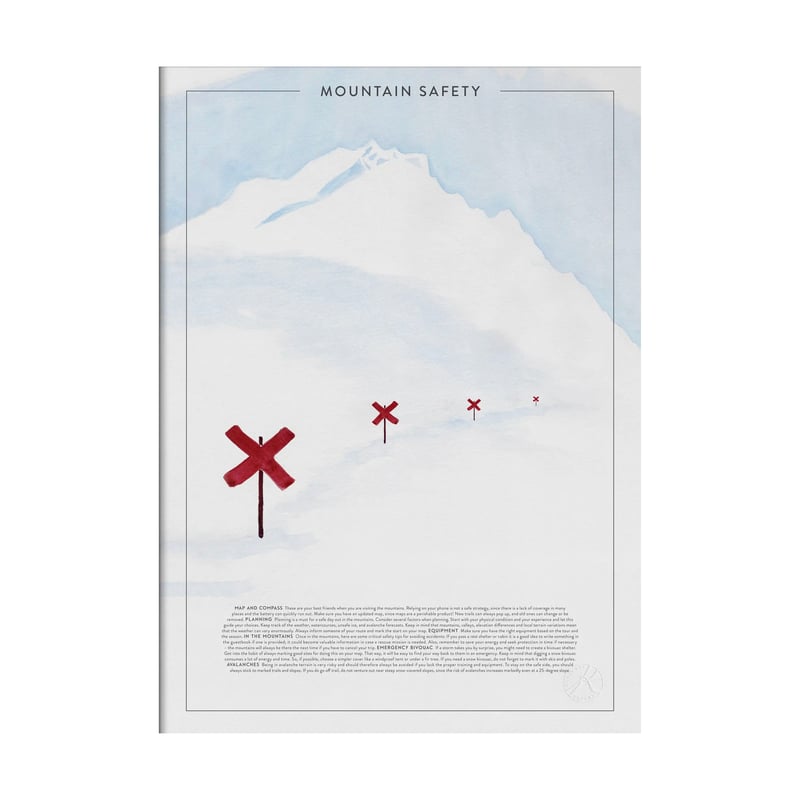 Kunskapstavlan® Mountain safety poster 50x70 cm