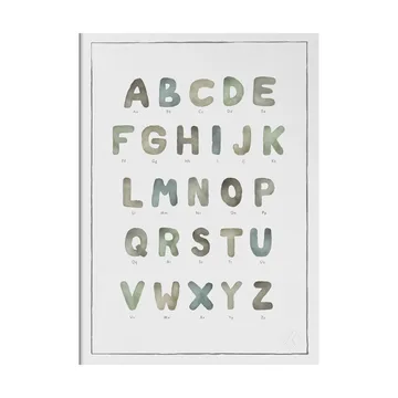The Alphabet watercolour Poster - 50x70 cm - Kunskapstavlan®