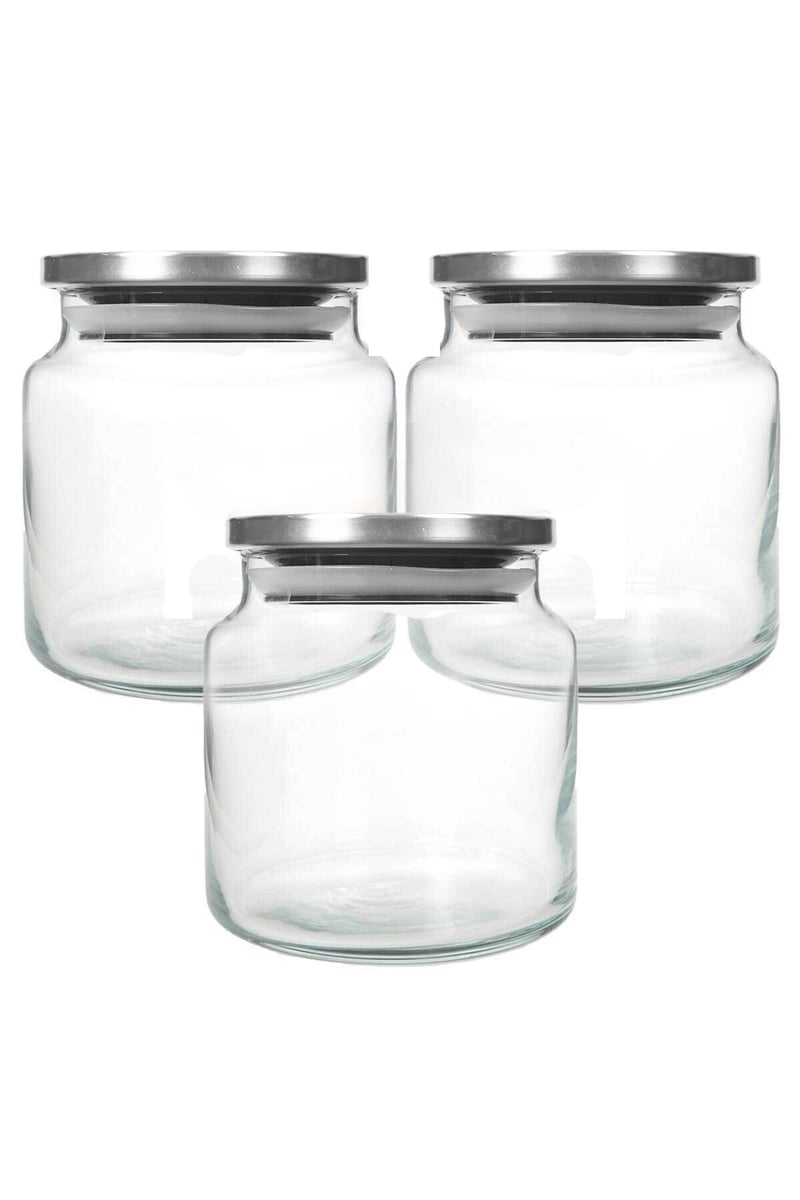 Kütahya Evora jar 63.5 cl set of 3 Stainless steel