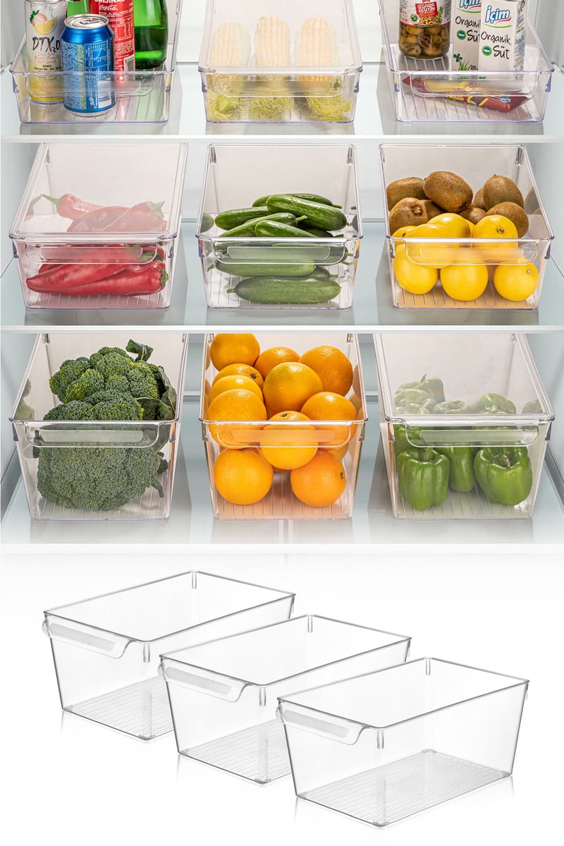 Kütahya Evora refrigerator storage 3 pieces High