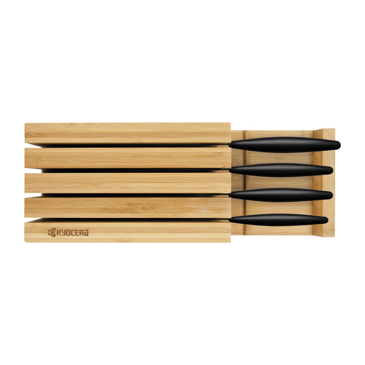 Kyocera knife block bamboo for 4 knives 34 cm | Scandinavian Design | Knife blocks | Beige