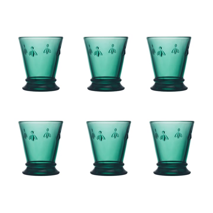 Abeille drinking glass 26 cl 6-pack - Emerald green - La Rochère