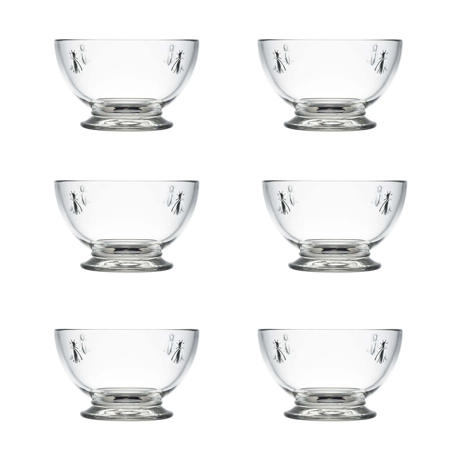 Abeille glass bowl 60 cl 6-pack, Clear La Rochère