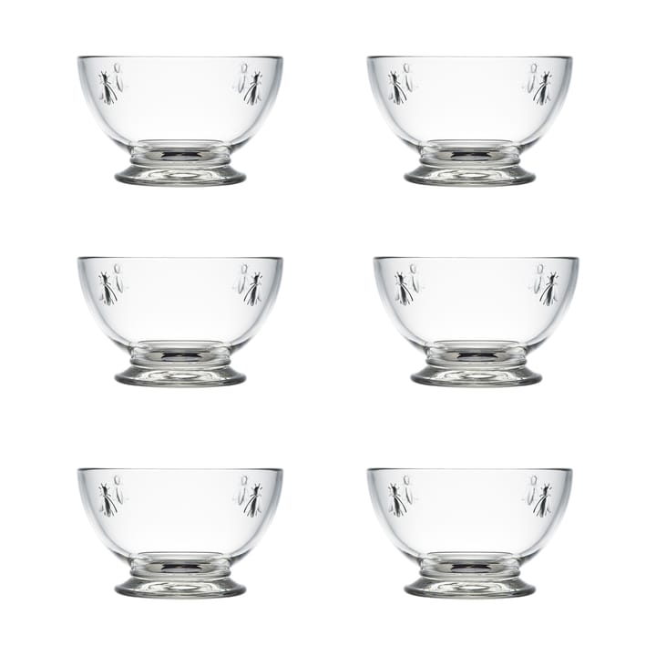 Abeille glass bowl 60 cl 6-pack - Clear - La Rochère