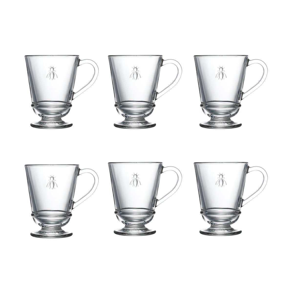 La Rochère Abeille glass with handle 28 cl 6-pack Clear