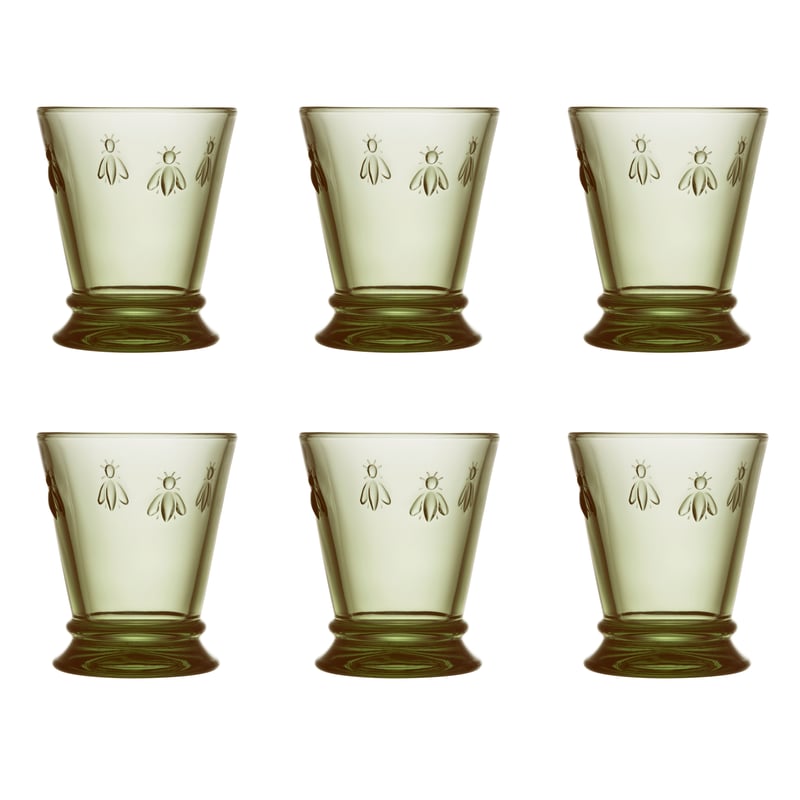 La Rochère Abeille water glasses 26 cl 6-pack Olive green