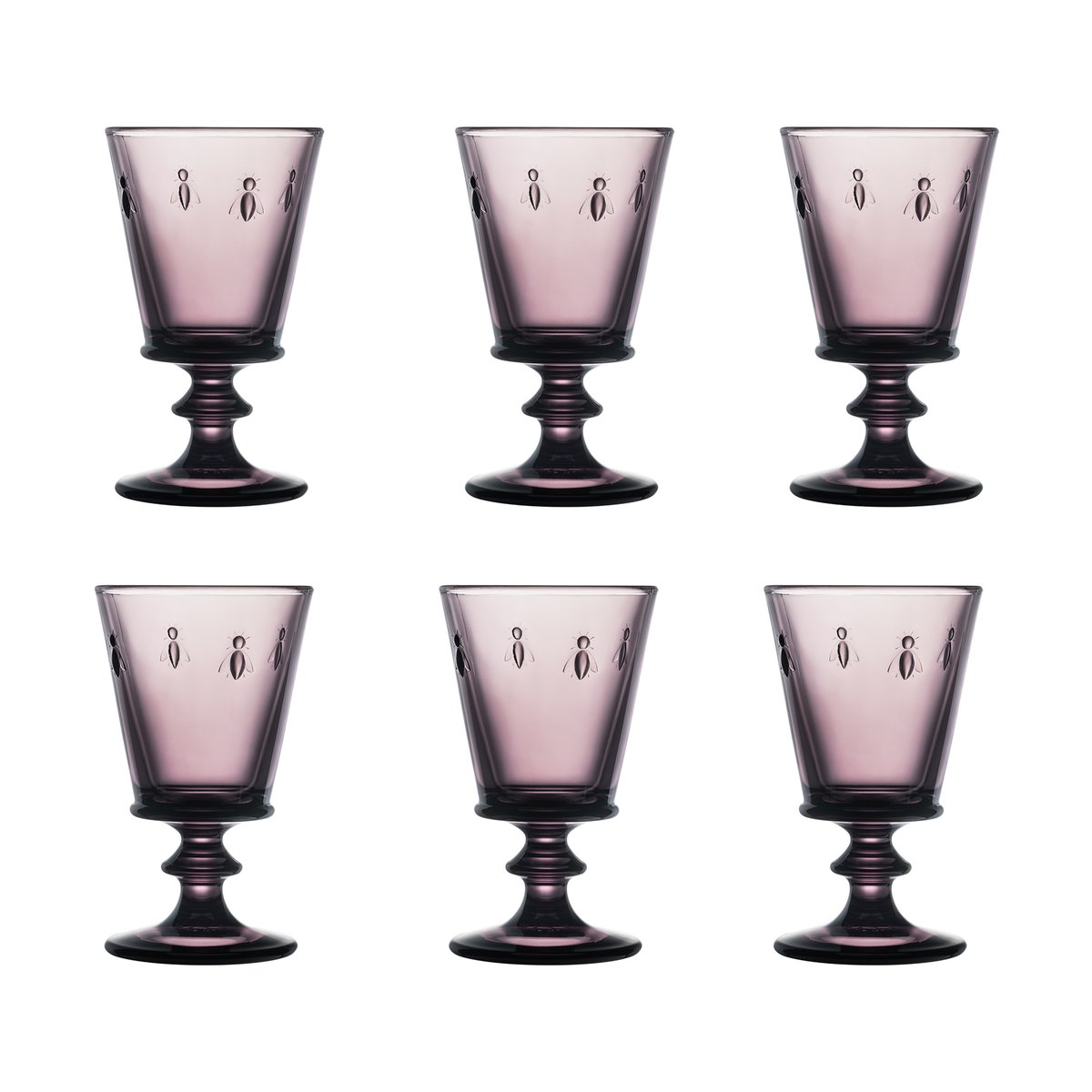 La Rochère Abeille wine glass 24 cl 6-pack Aubergine