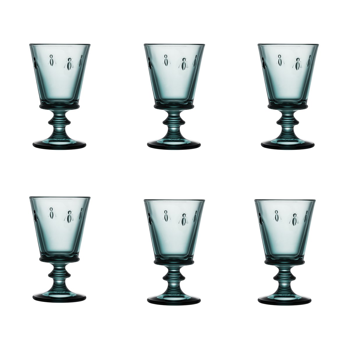 La Rochère Abeille wine glass 24 cl 6-pack Dark blue