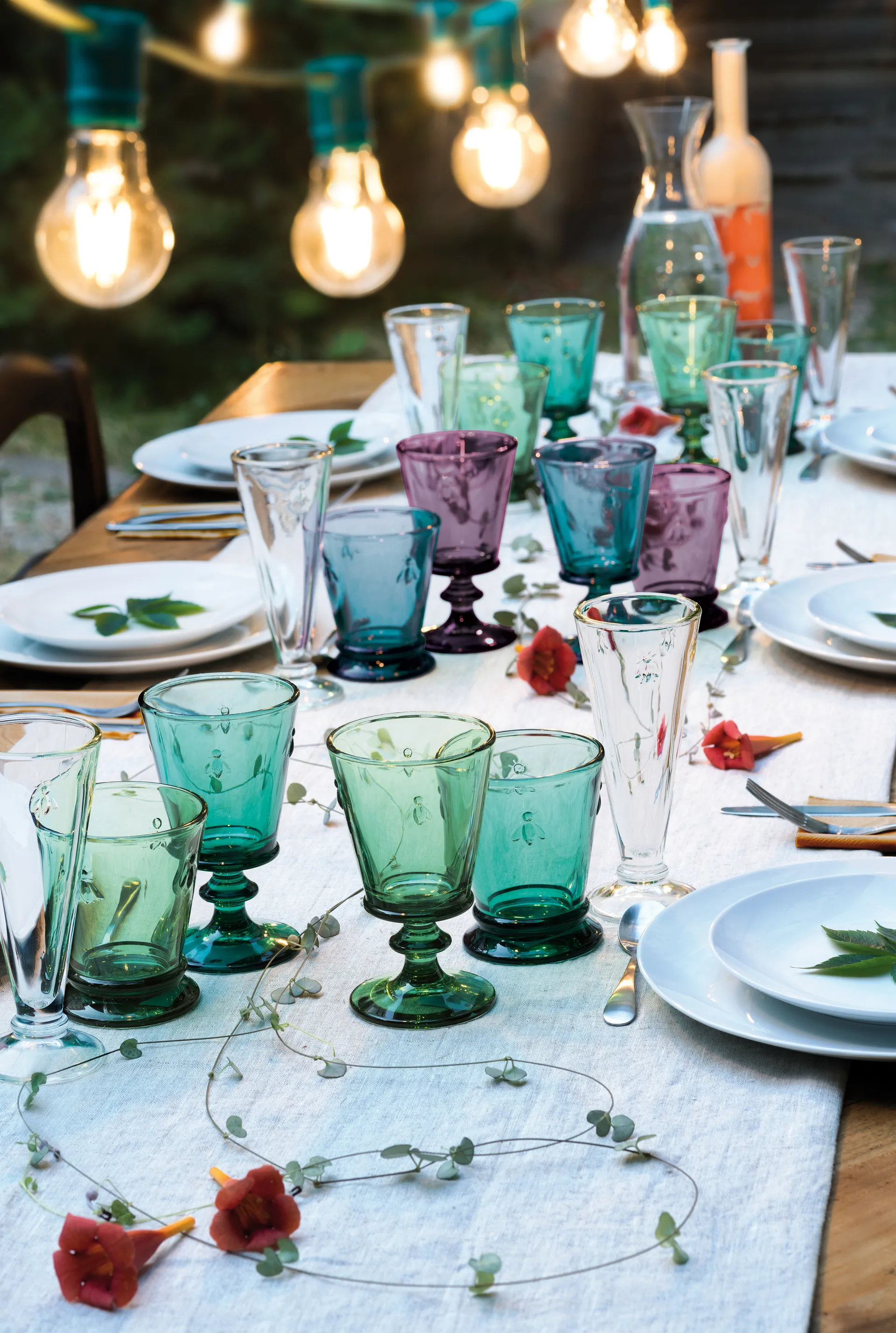 Abeille wine glass 24 cl 6-pack, Dark blue La Rochère