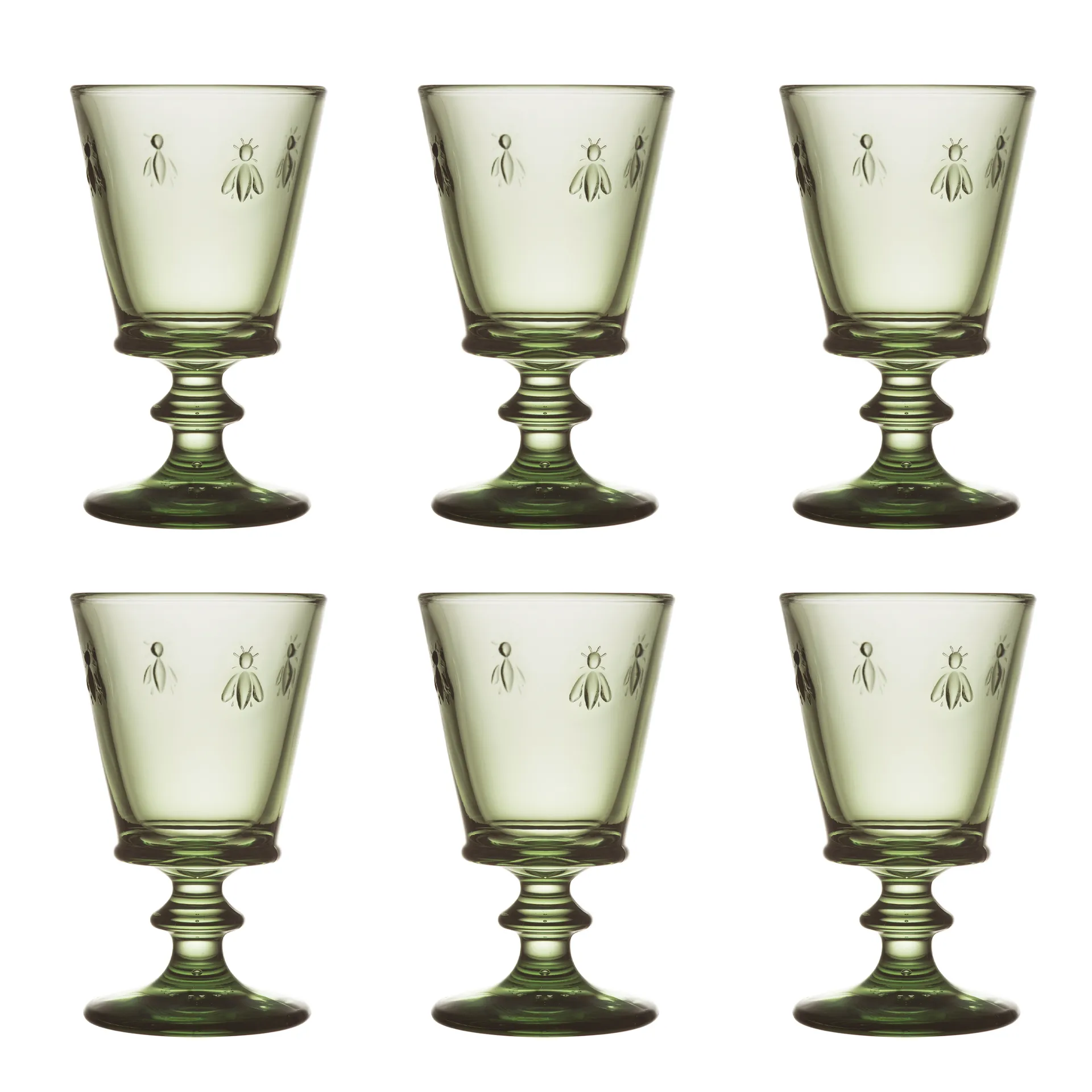 Abeille wine glass 24 cl 6-pack, Olive green La Rochère