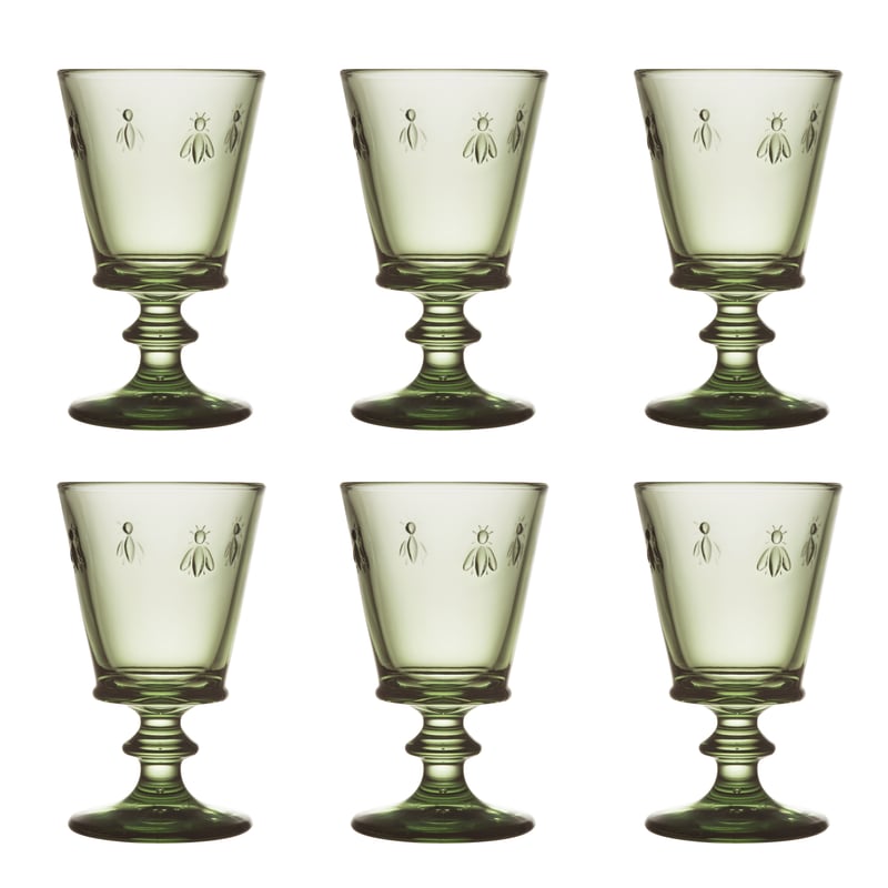 La Rochère Abeille wine glass 24 cl 6-pack Olive green