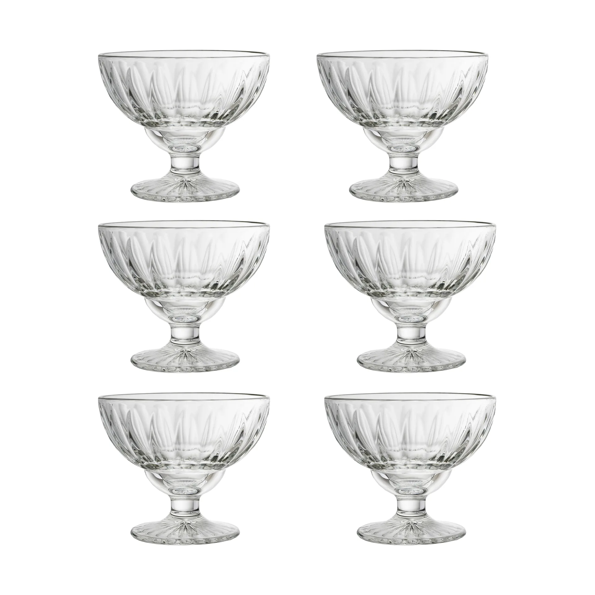 Elise bowl on foot 40 cl 6-pack, Clear La Rochère