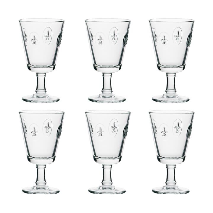 Fleur de Lys wine glass 24 cl 6-pack - Clear - La Rochère