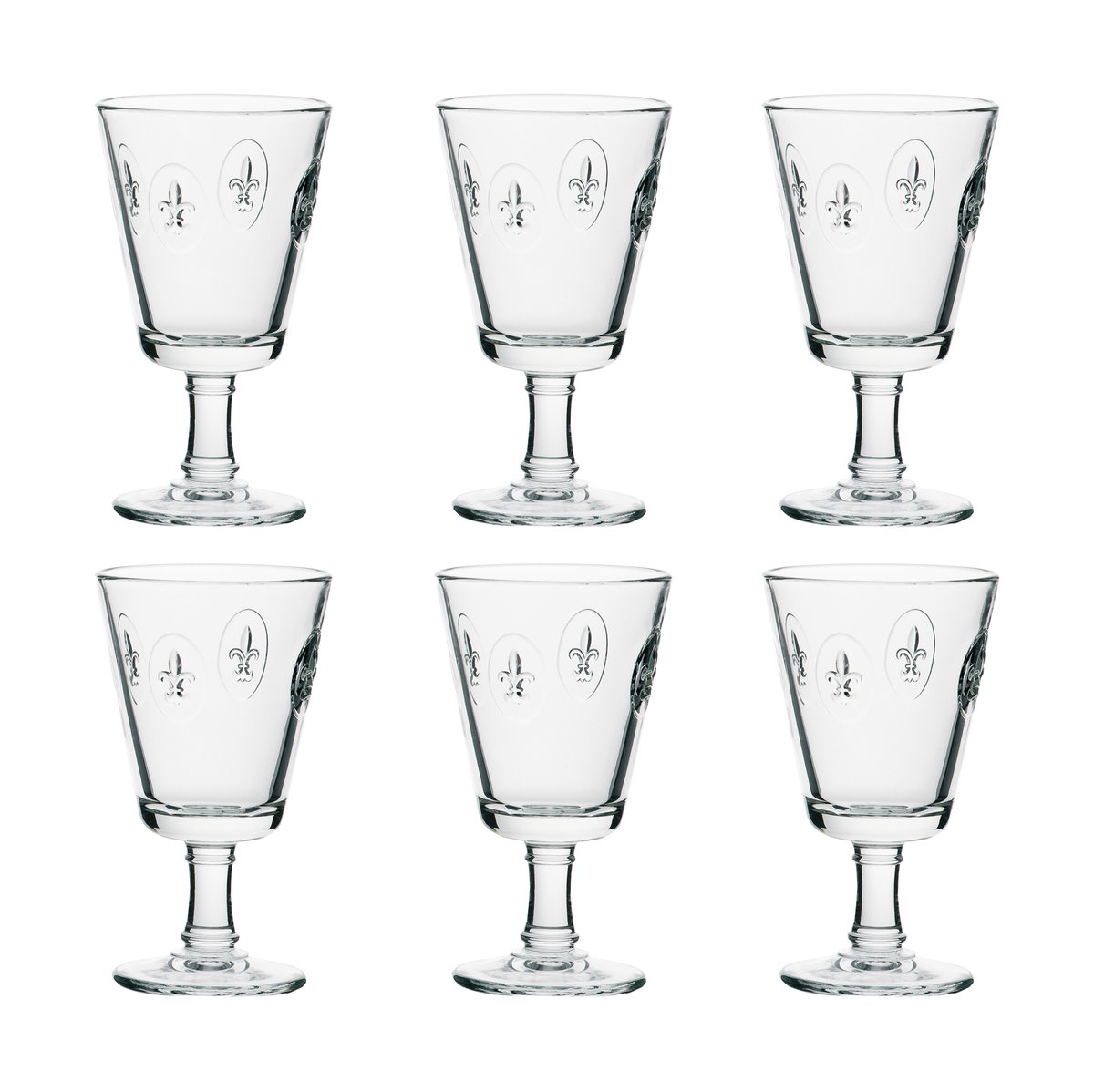 La Rochère Fleur de Lys wine glass 24 cl 6-pack Clear
