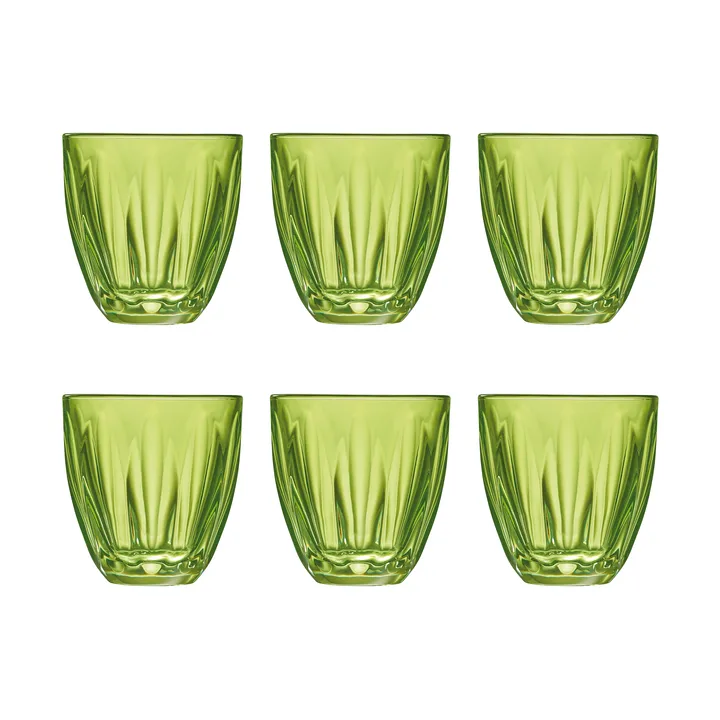 Lily water glass 6-pack - Kiwi green - La Rochère