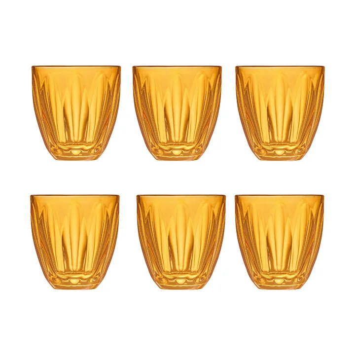 Lily water glass 6-pack - Tangerine - La Rochère