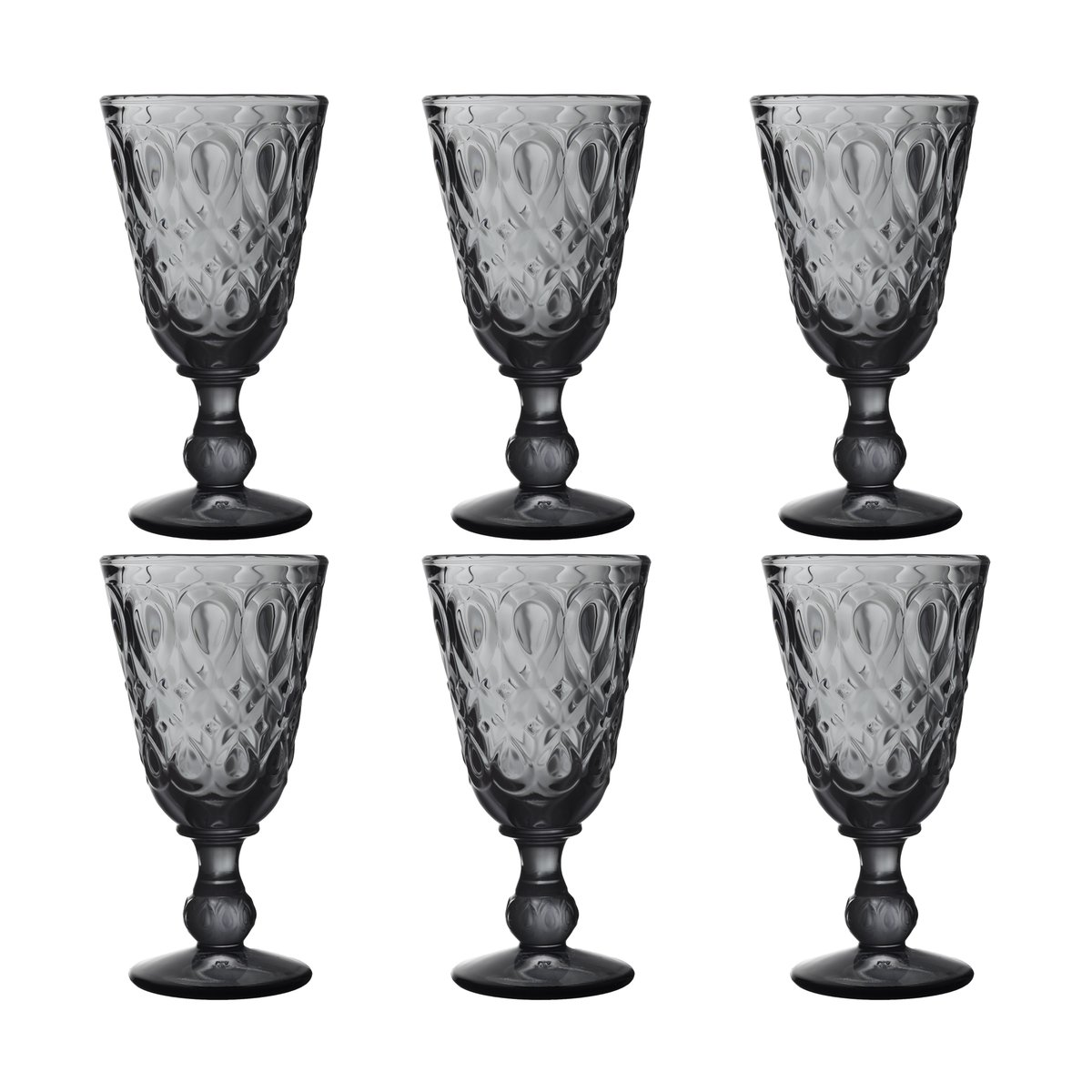 La Rochère Lyonnais wine glass 23 cl 6-pack Antracite