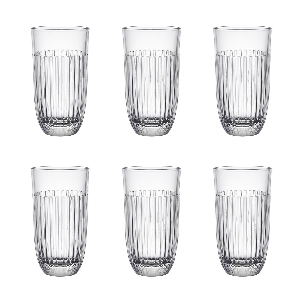 La Rochère Ouessant glass 45 cl 6-pack Clear | Scandinavian Design | Coffee cups | Transparent