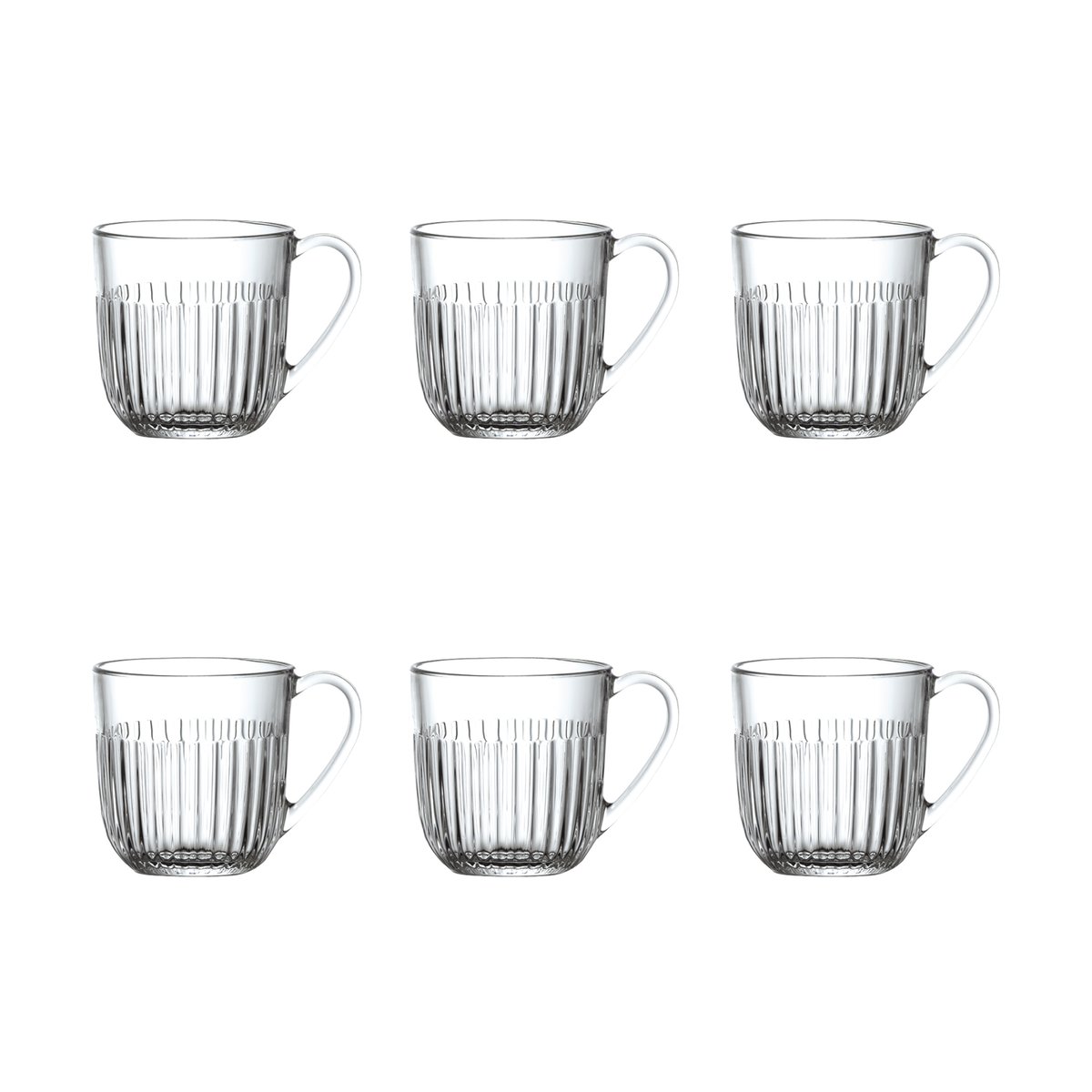 La Rochère Ouessant mug 27 cl 6-pack Clear | Scandinavian Design | Coffee cups | Transparent