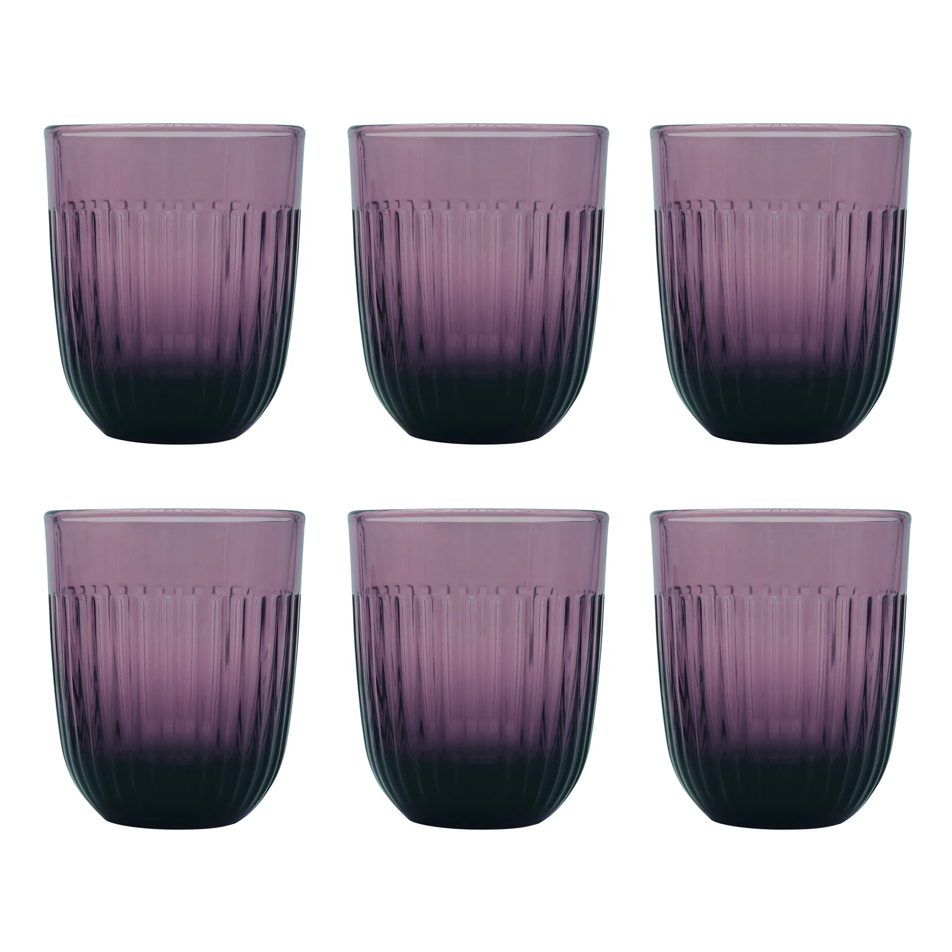 Ouessant water glass 29 cl 6-pack, Eggplant La Rochère
