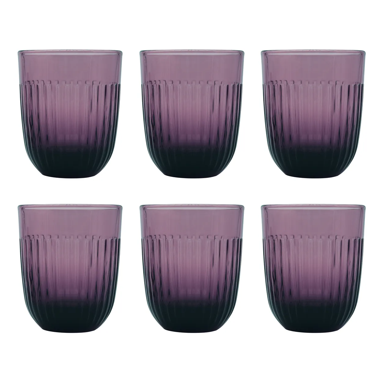 La Rochère Ouessant water glass 29 cl 6-pack Eggplant