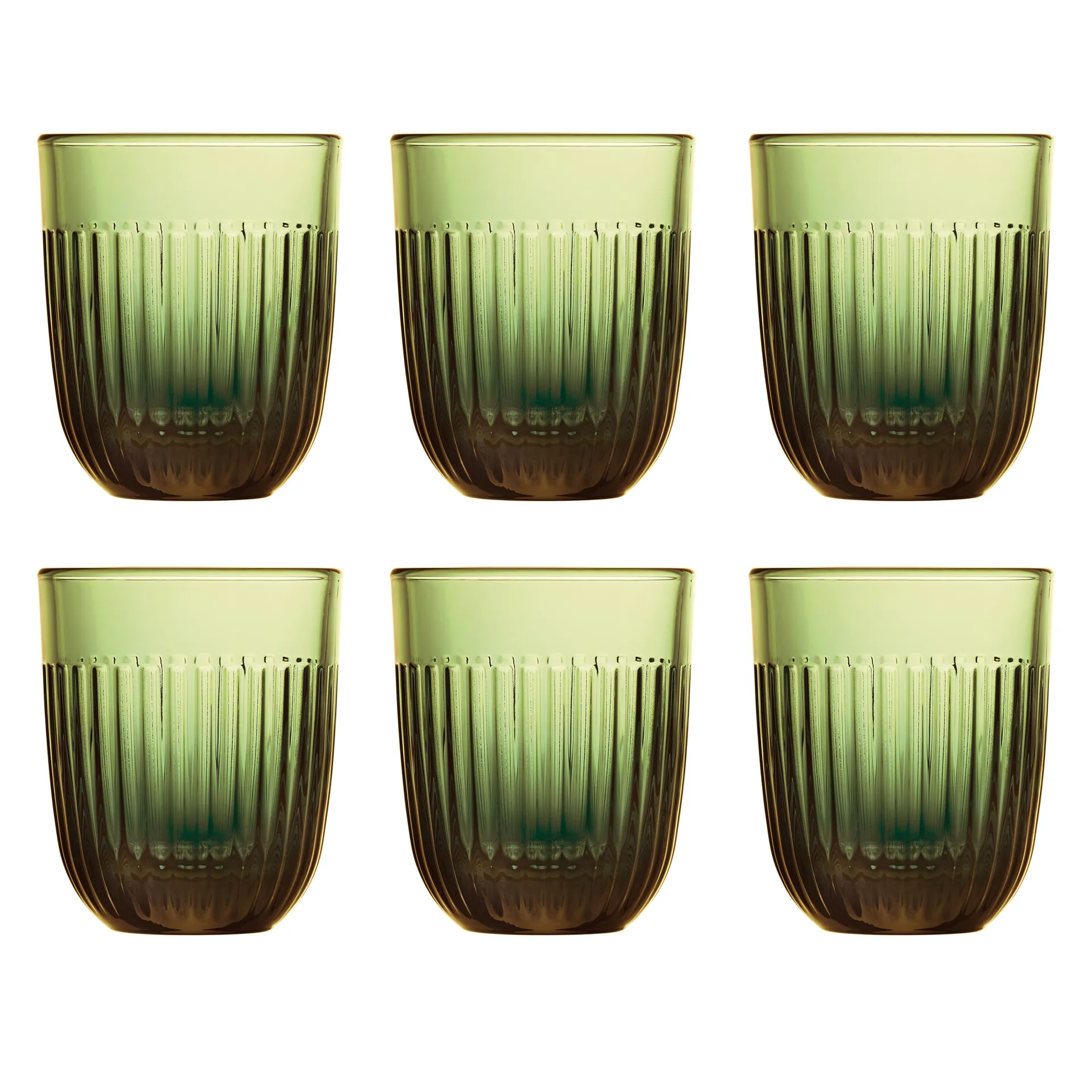 Ouessant water glass 29 cl 6-pack, Olive green La Rochère