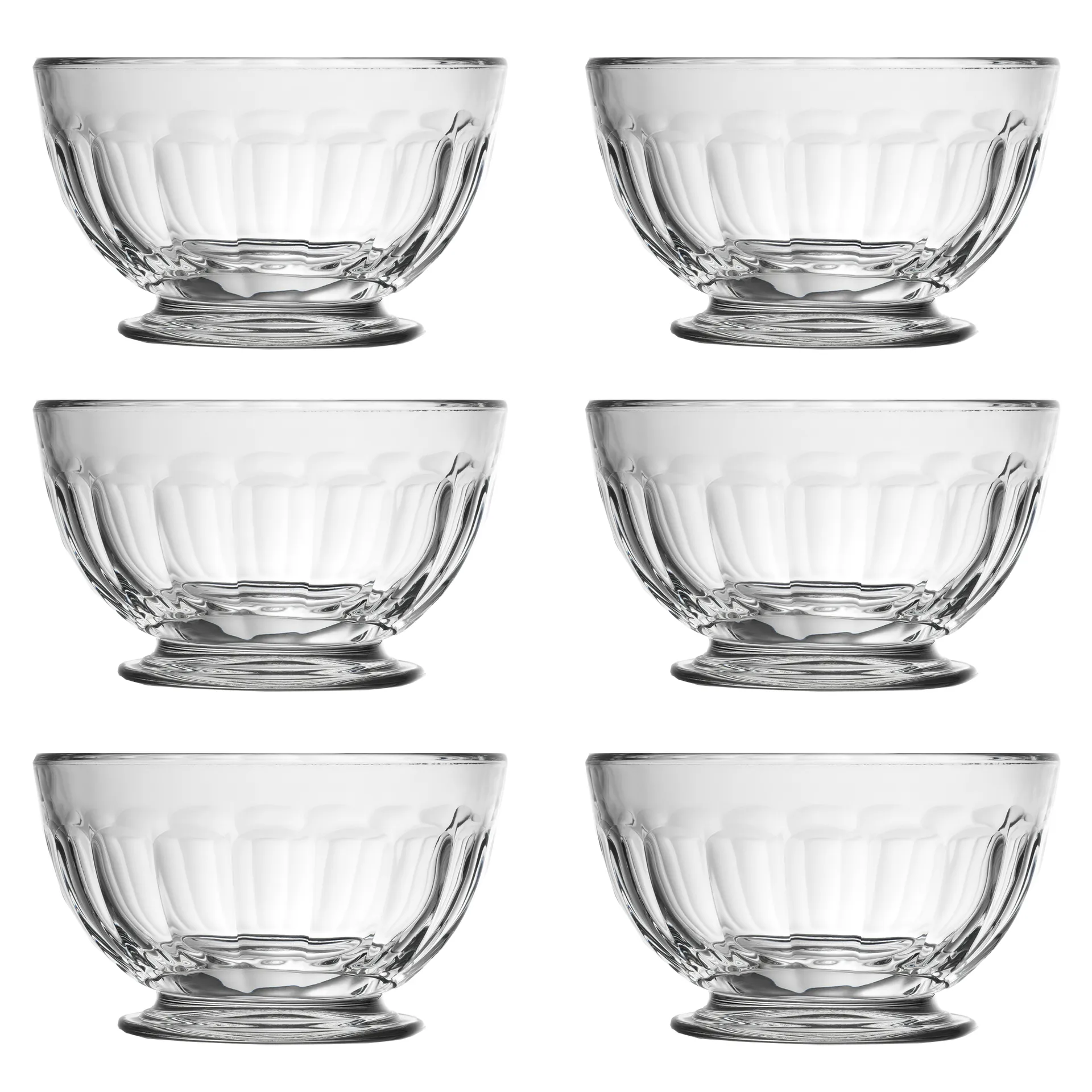 Perigord dessert bowl on foot 50 cl 6-pack, Transparent La Rochère