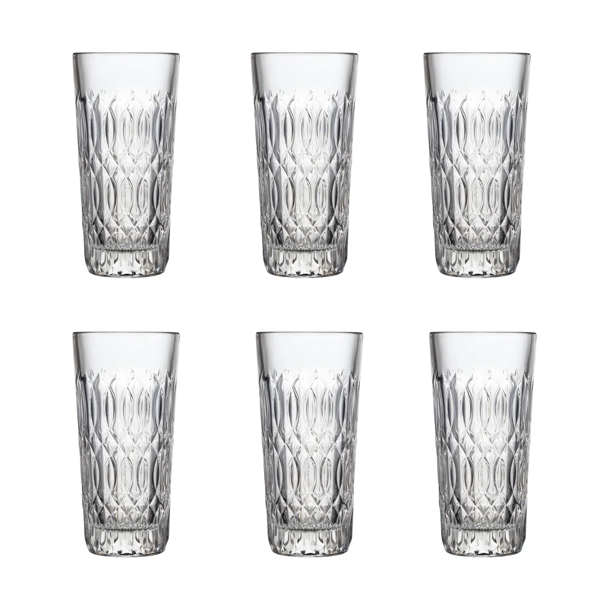La Rochère Verone drink glass 34 cl 6-pack Clear | Scandinavian Design | Long drink & highball glasses | Transparent