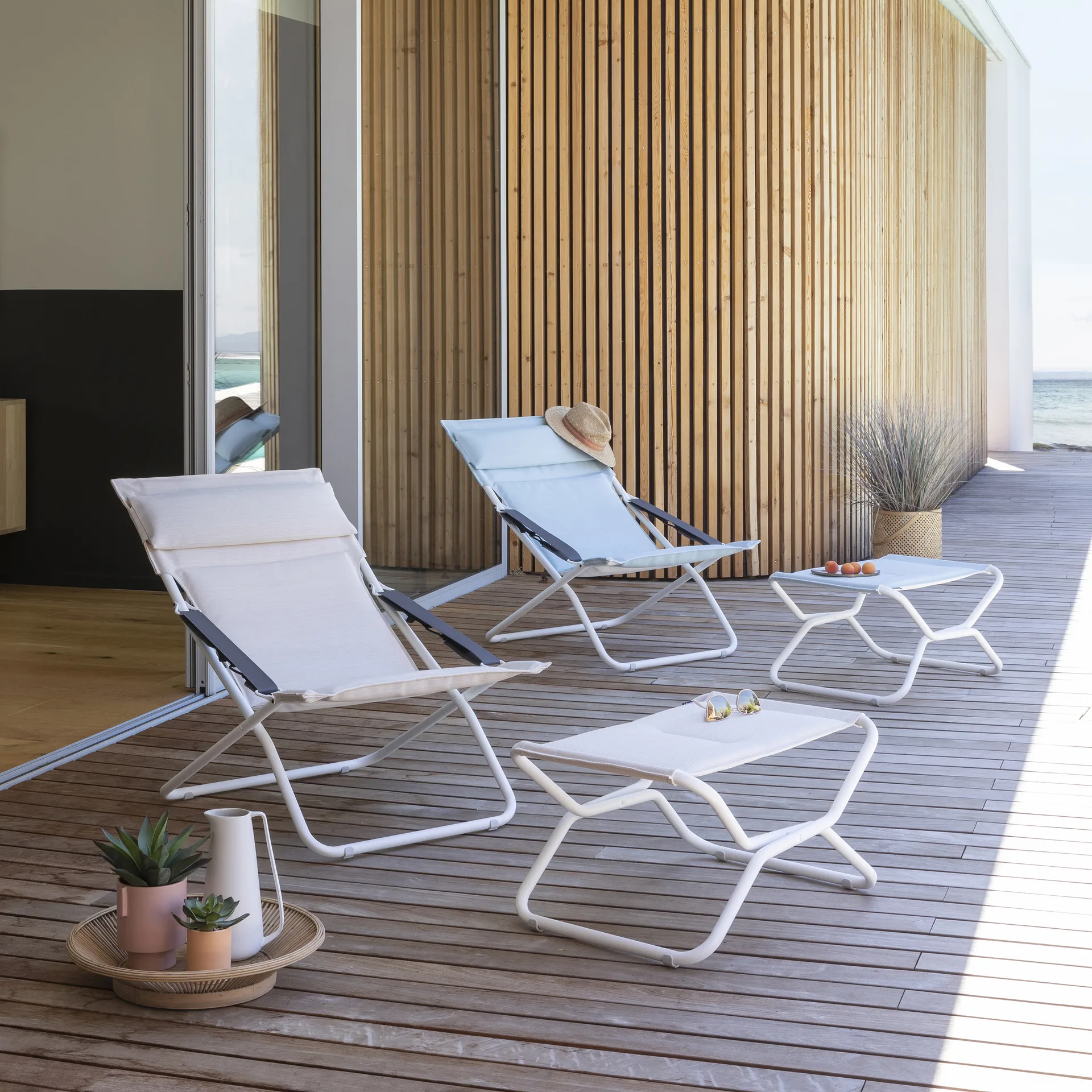 Bayanne sun lounger, Celadon Lafuma