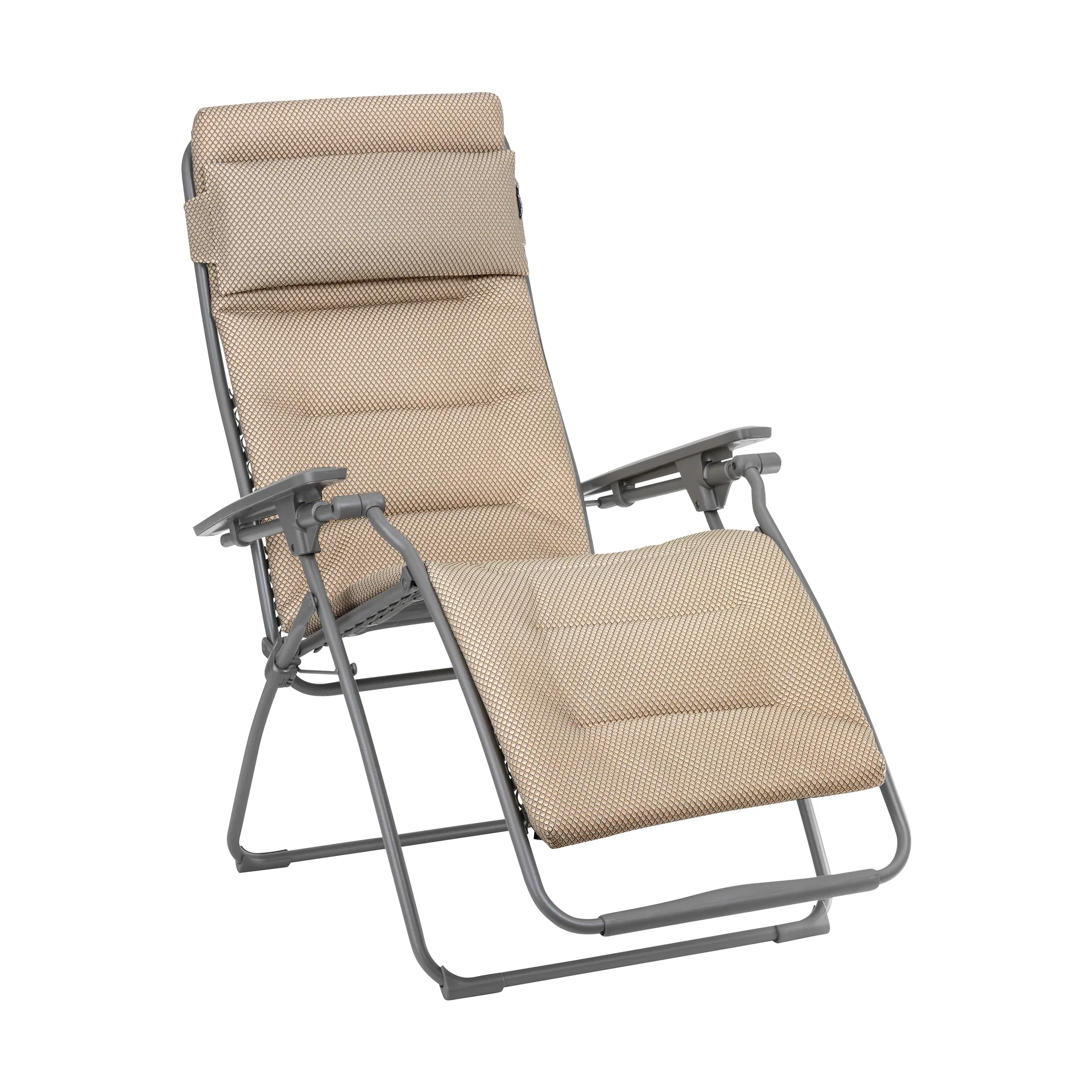 Futura BeComfort sun lounger, Dark grey-moka Lafuma