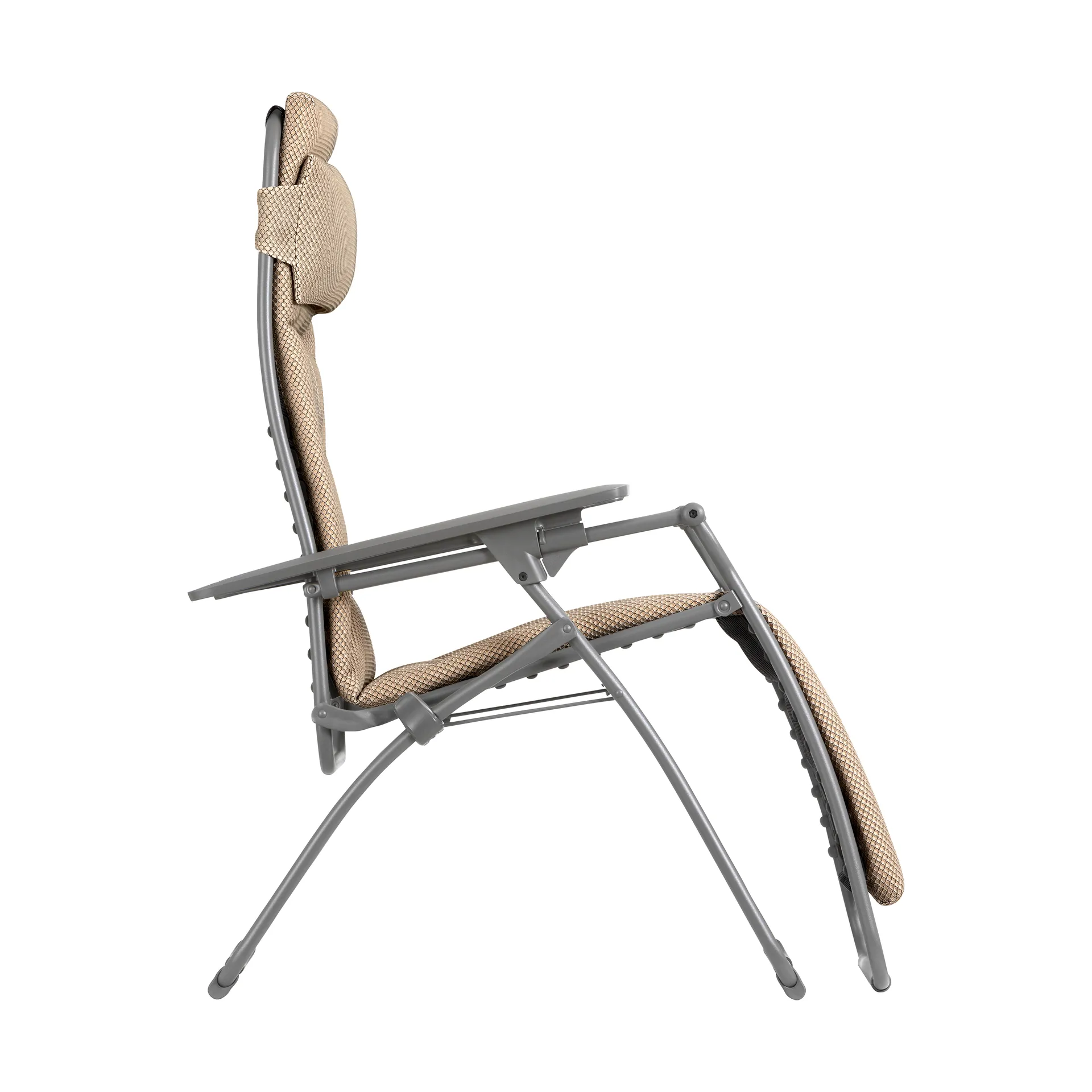 Futura BeComfort sun lounger, Dark grey-moka Lafuma