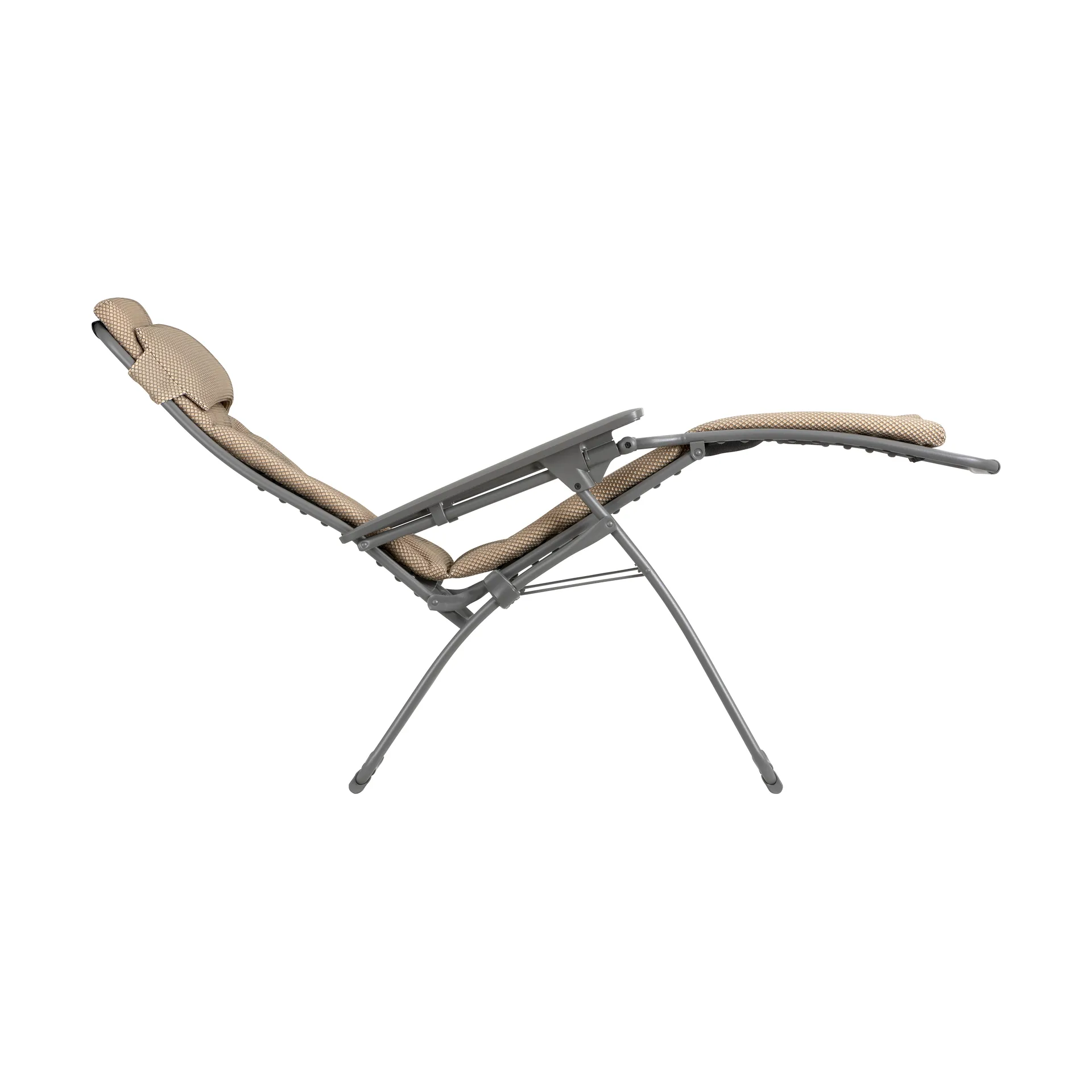 Futura BeComfort sun lounger, Dark grey-moka Lafuma