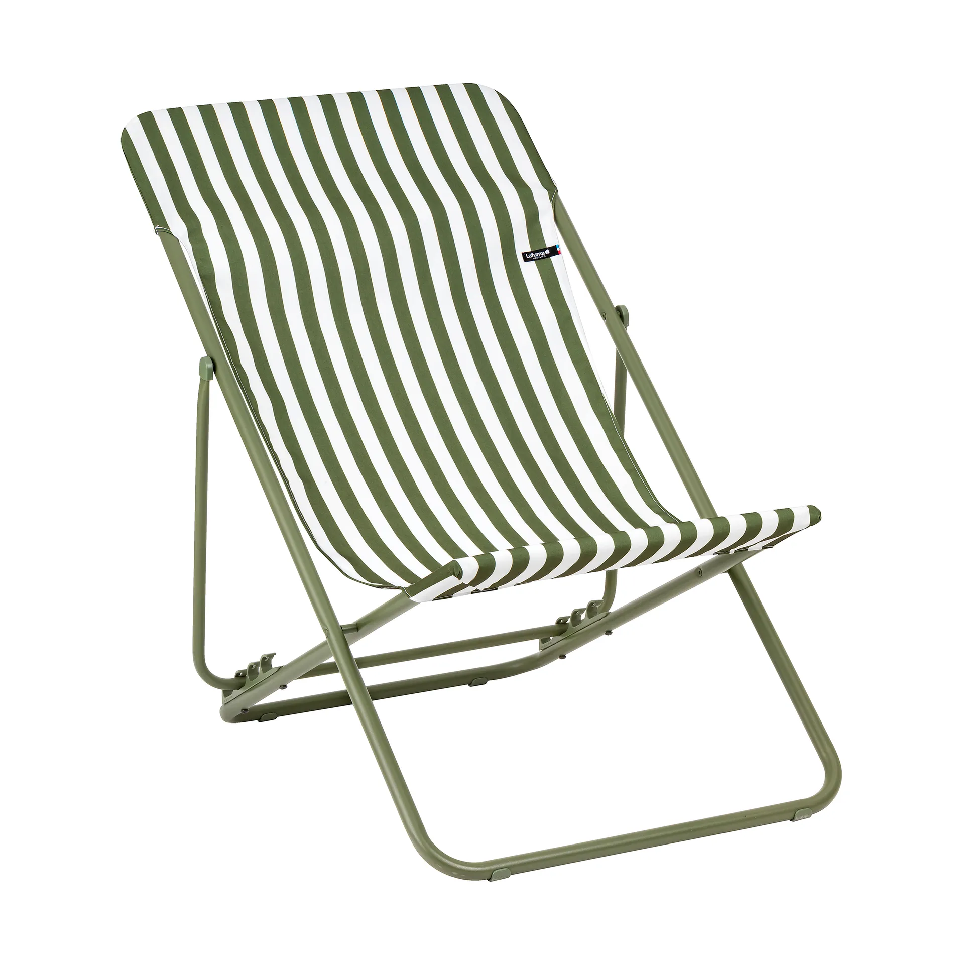 Maxi Transat Colorblock sun lounger, Rayure Moss (green) Lafuma