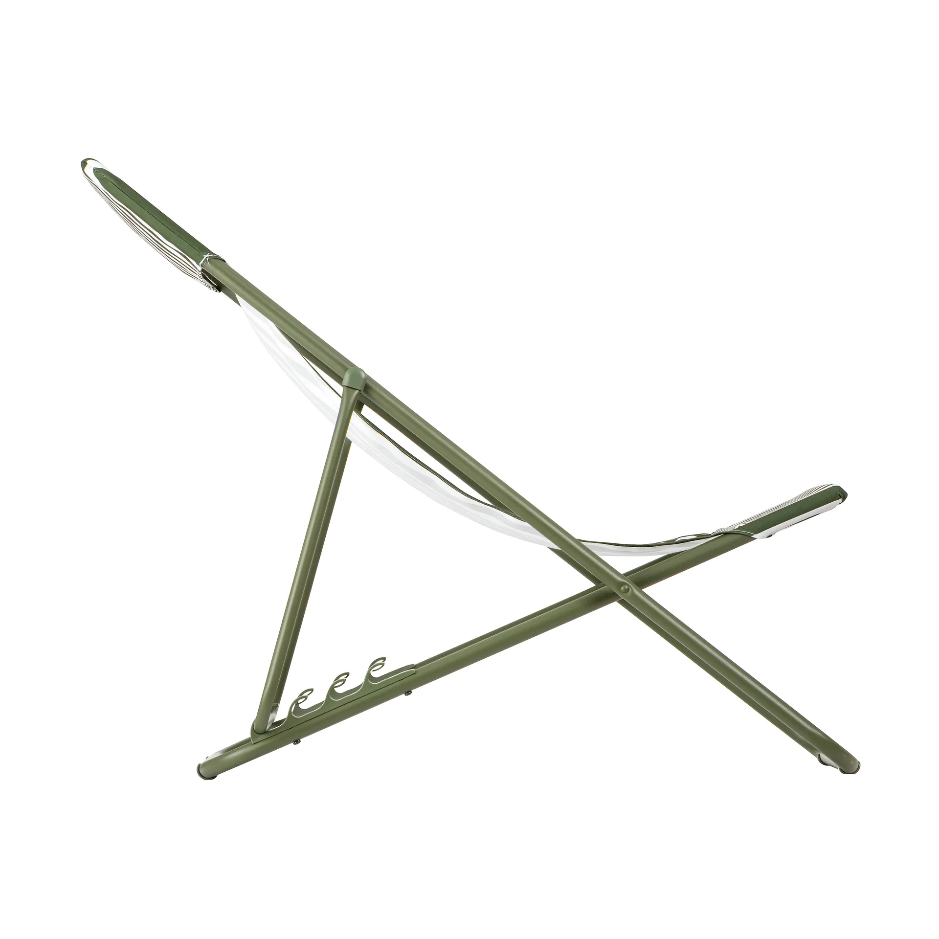 Maxi Transat Colorblock sun lounger, Rayure Moss (green) Lafuma