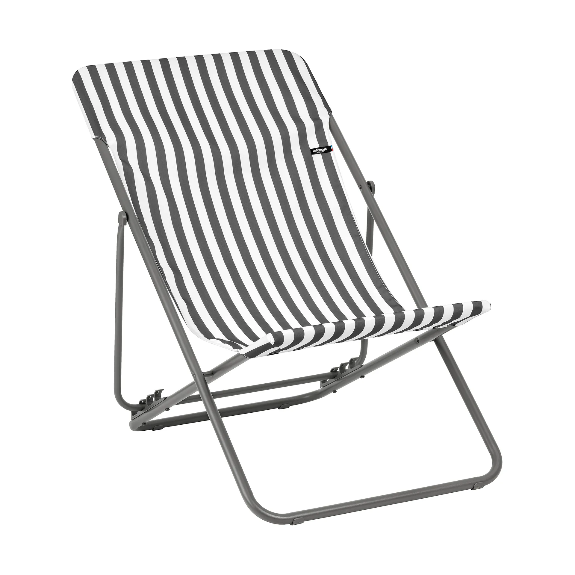 Maxi Transat Colorblock sun lounger, Rayure Terre (grey) Lafuma