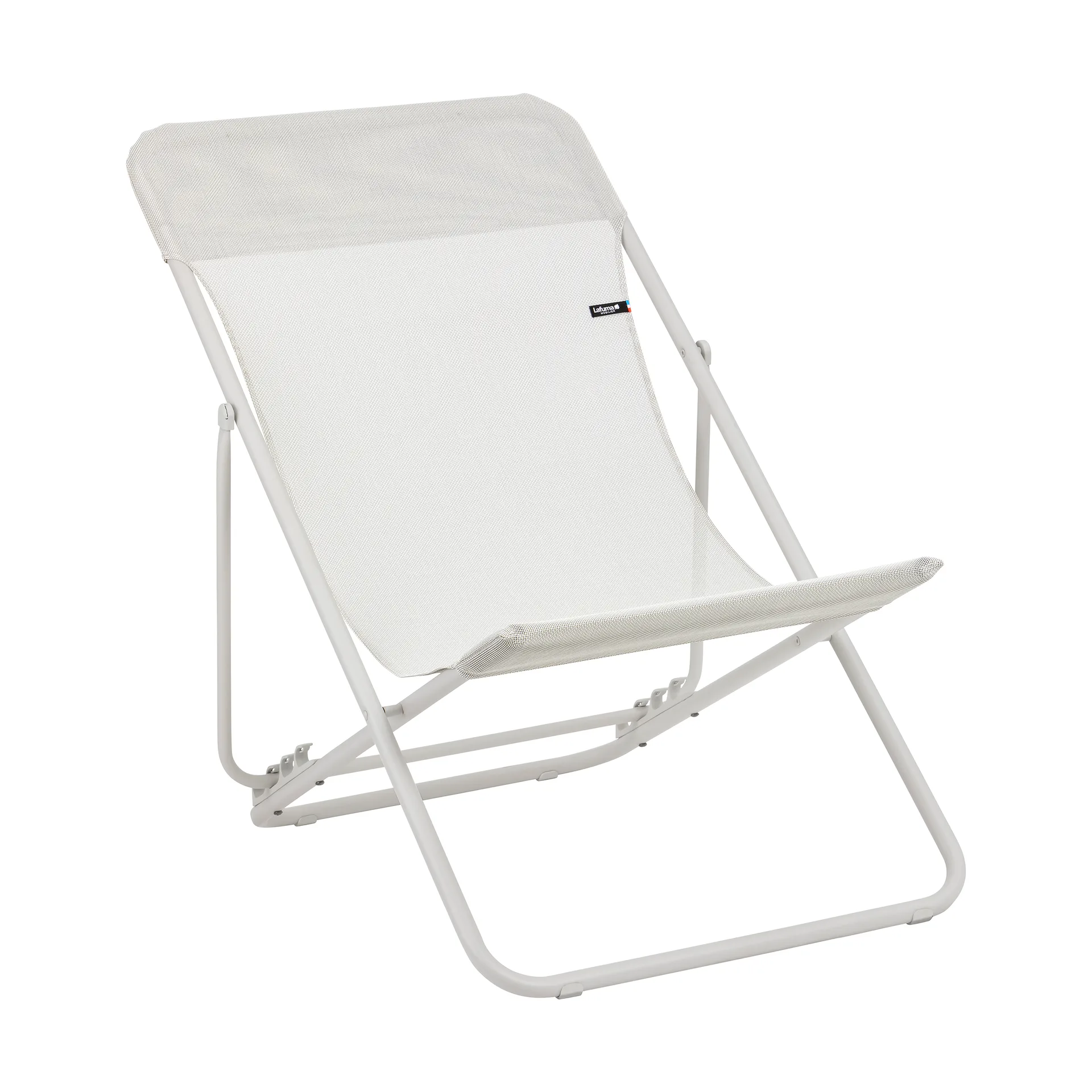 Maxi Transat Colorblock sun lounger, Seigle (grey) Lafuma