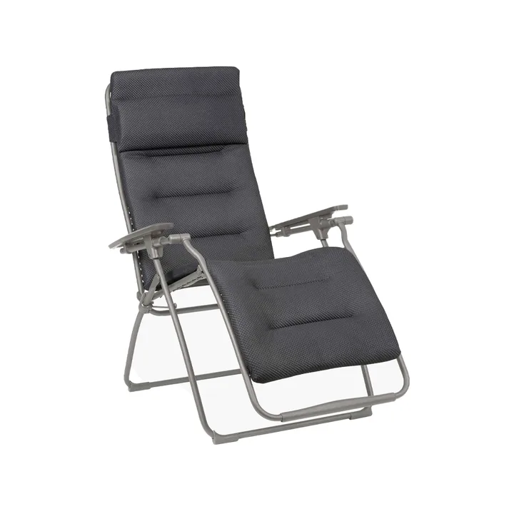 Relax 803 BeComfort sun lounger - Dark grey (grey) - Lafuma