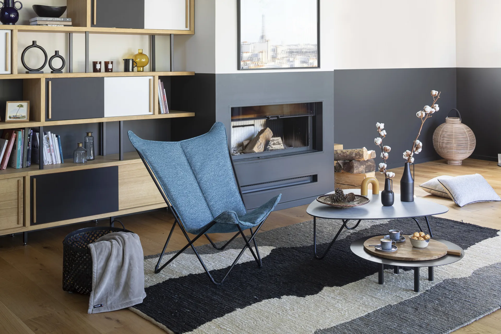 Sphinx sun lounger, Sunbrella Cobalt Lafuma