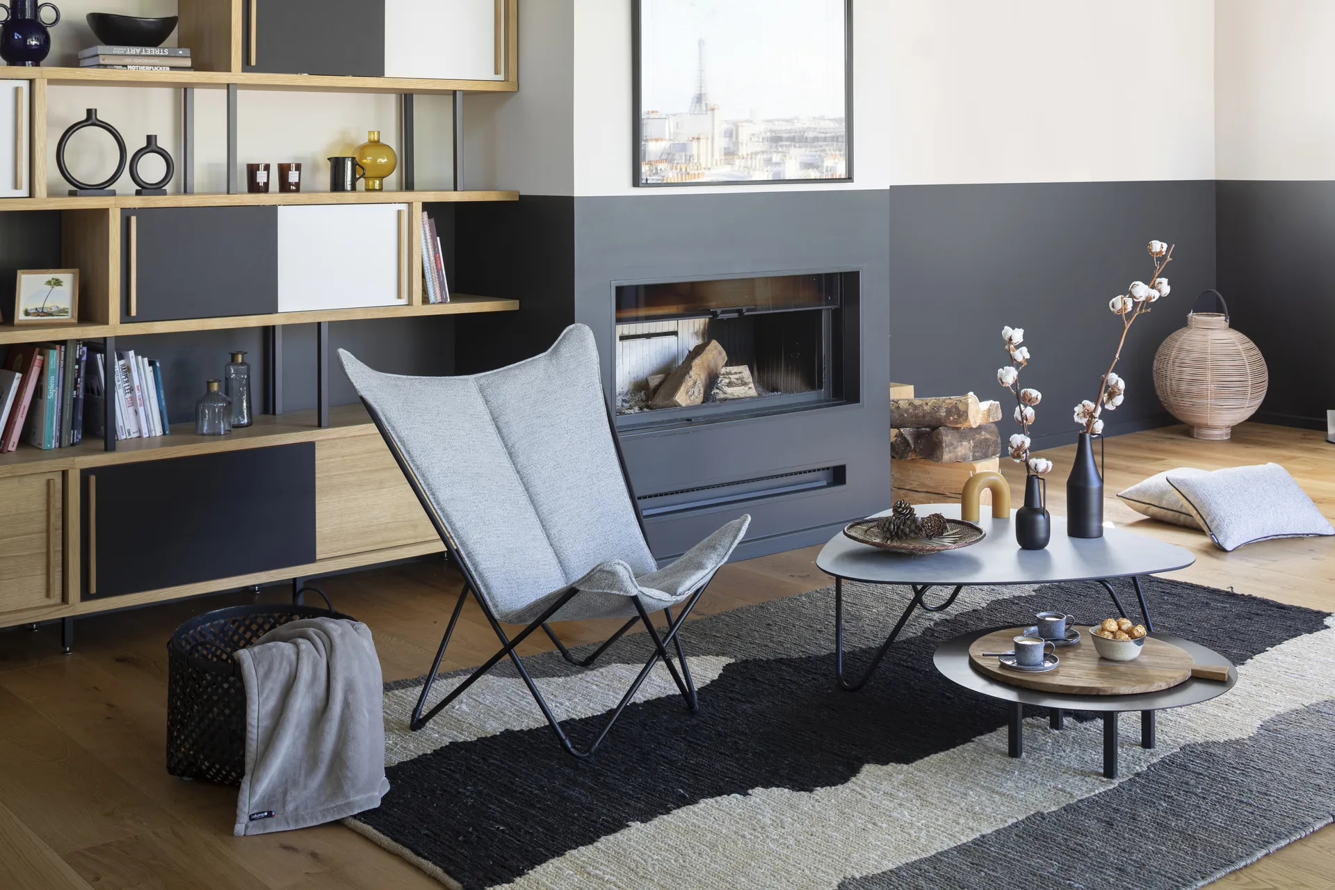 Sphinx sun lounger, Sunbrella Granite Lafuma