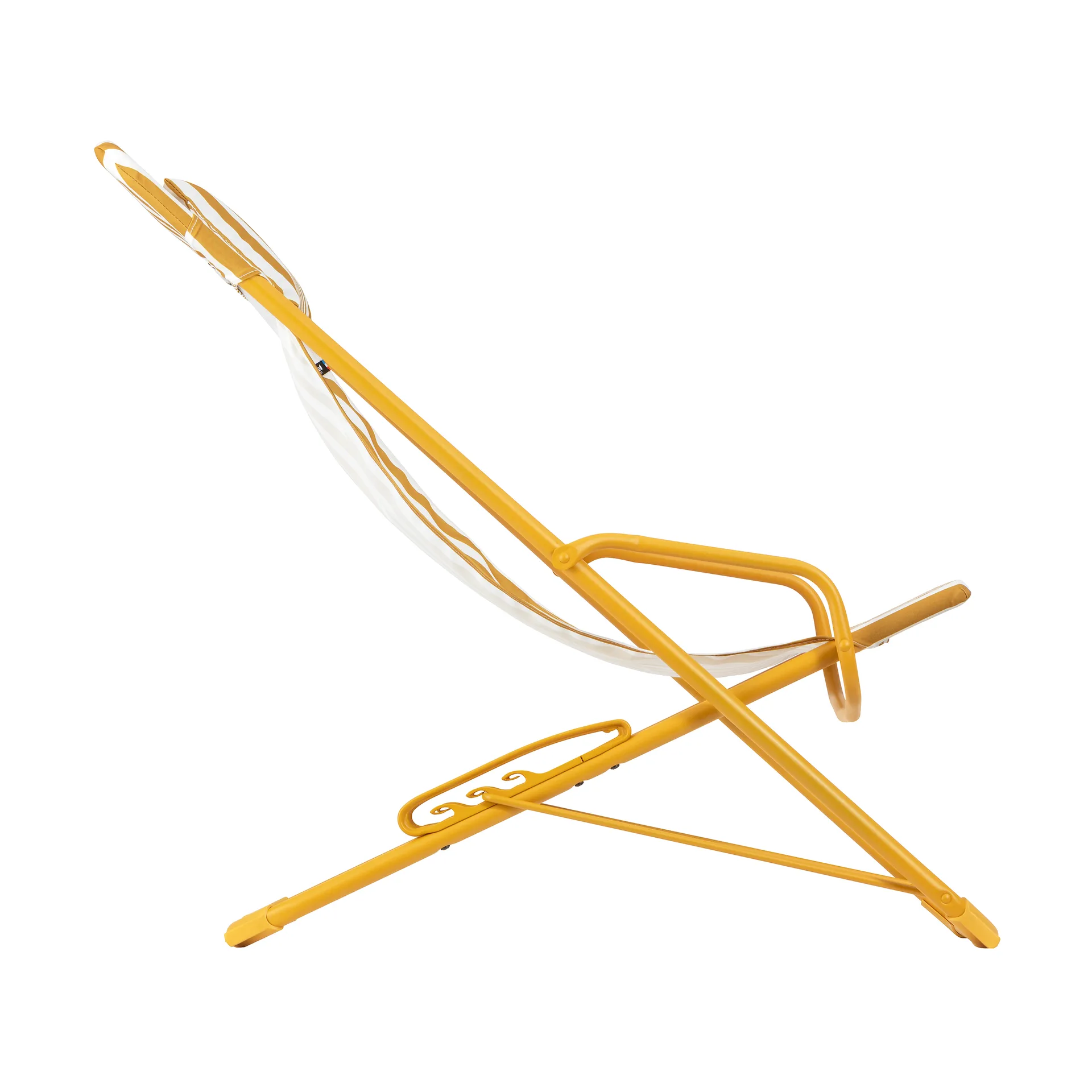 Transaswing Colorblock sun lounger, Rayure Miel (yellow) Lafuma