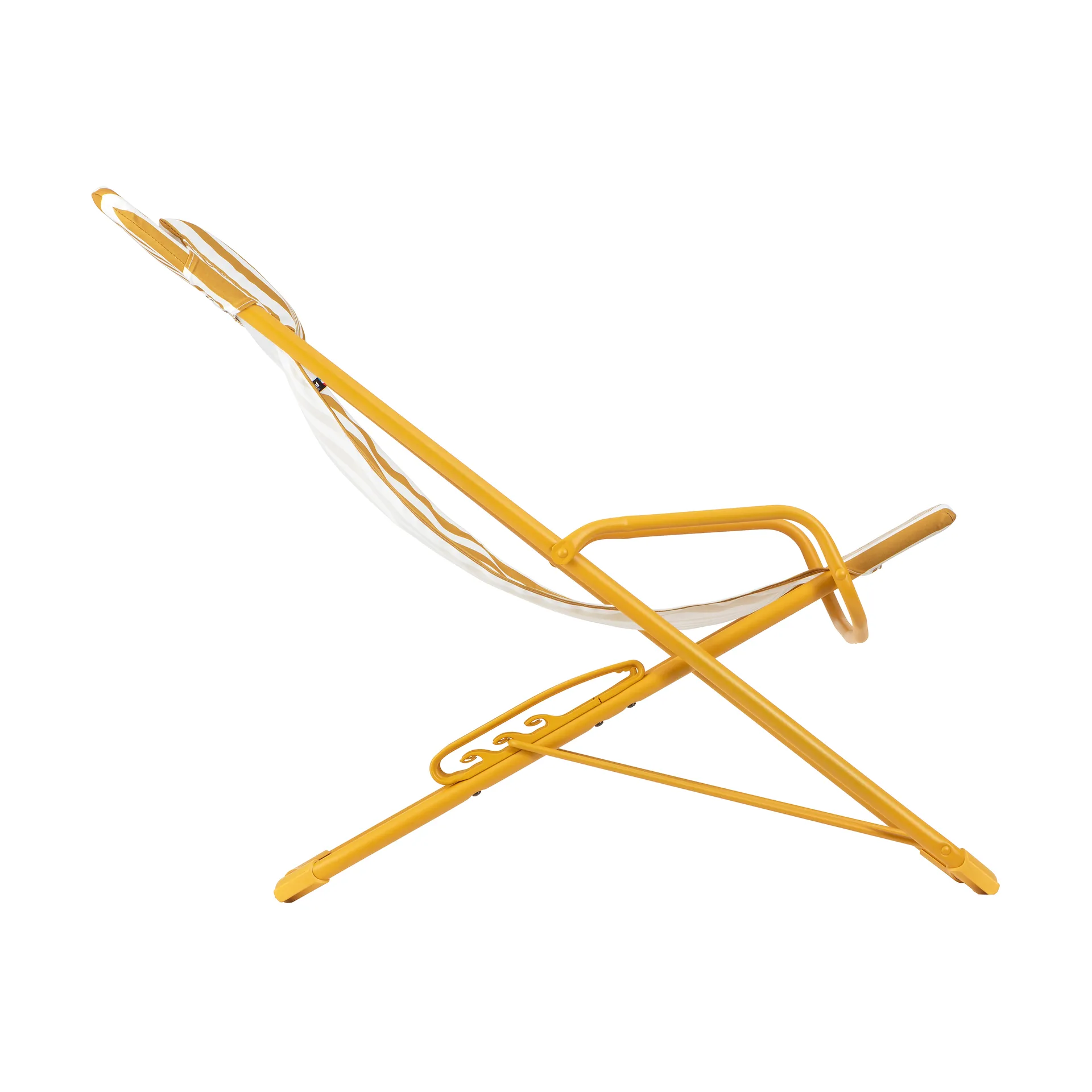 Transaswing Colorblock sun lounger, Rayure Miel (yellow) Lafuma