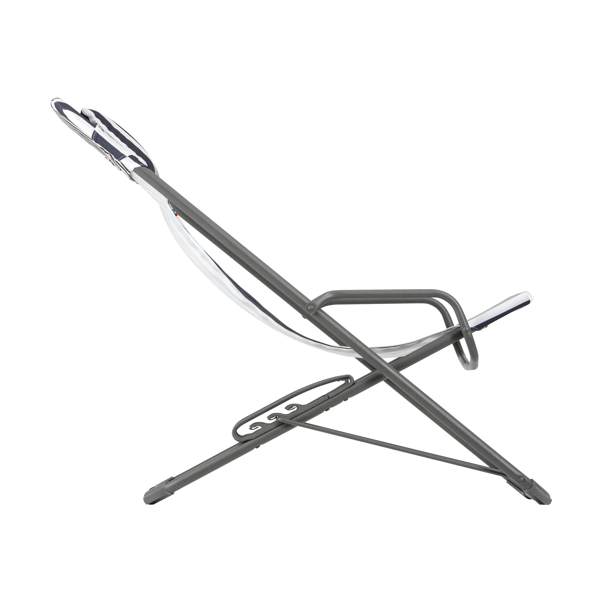 Transaswing Colorblock sun lounger, Rayure Terre (grey) Lafuma