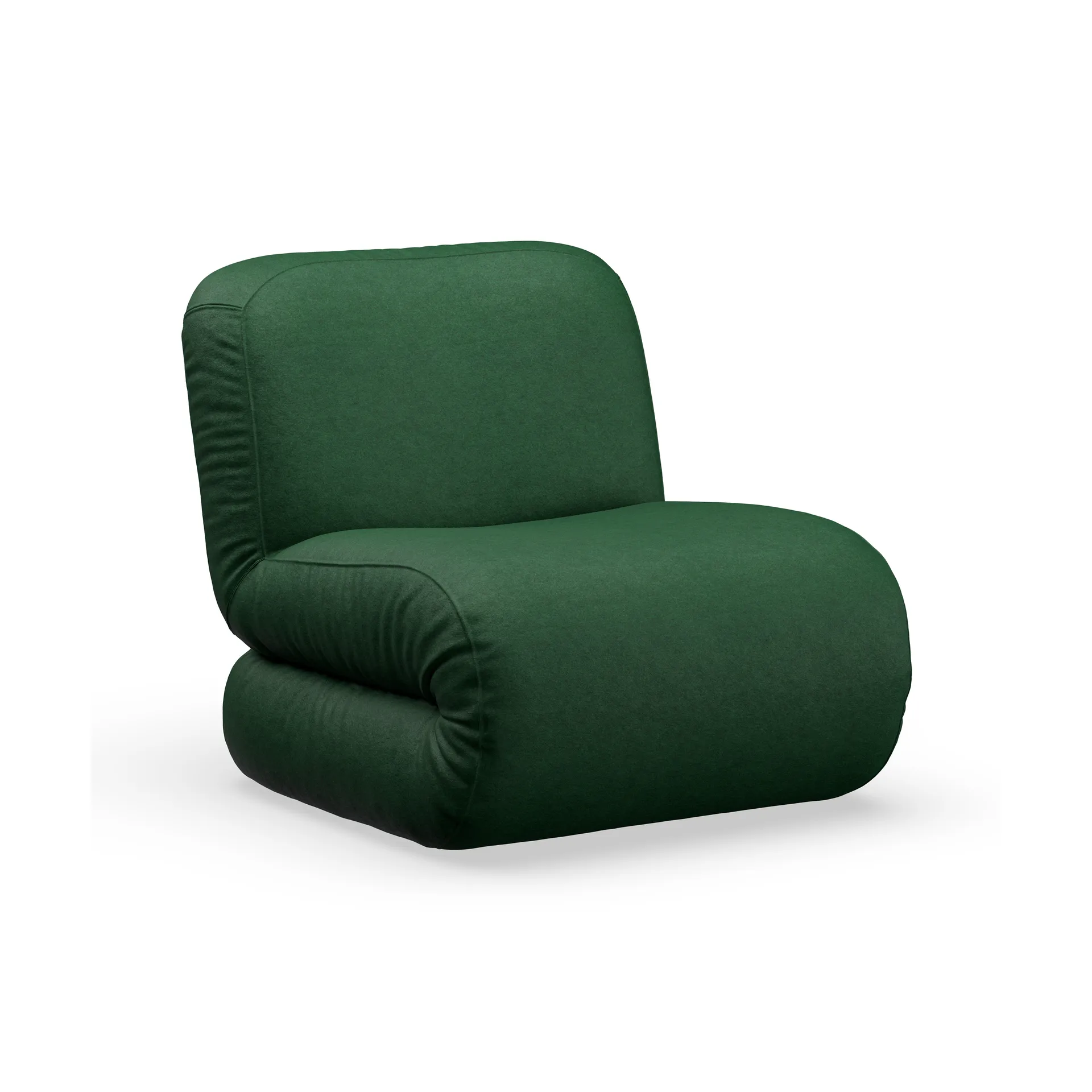 BAU armchair, Divina melange dark green, straight Lammhults