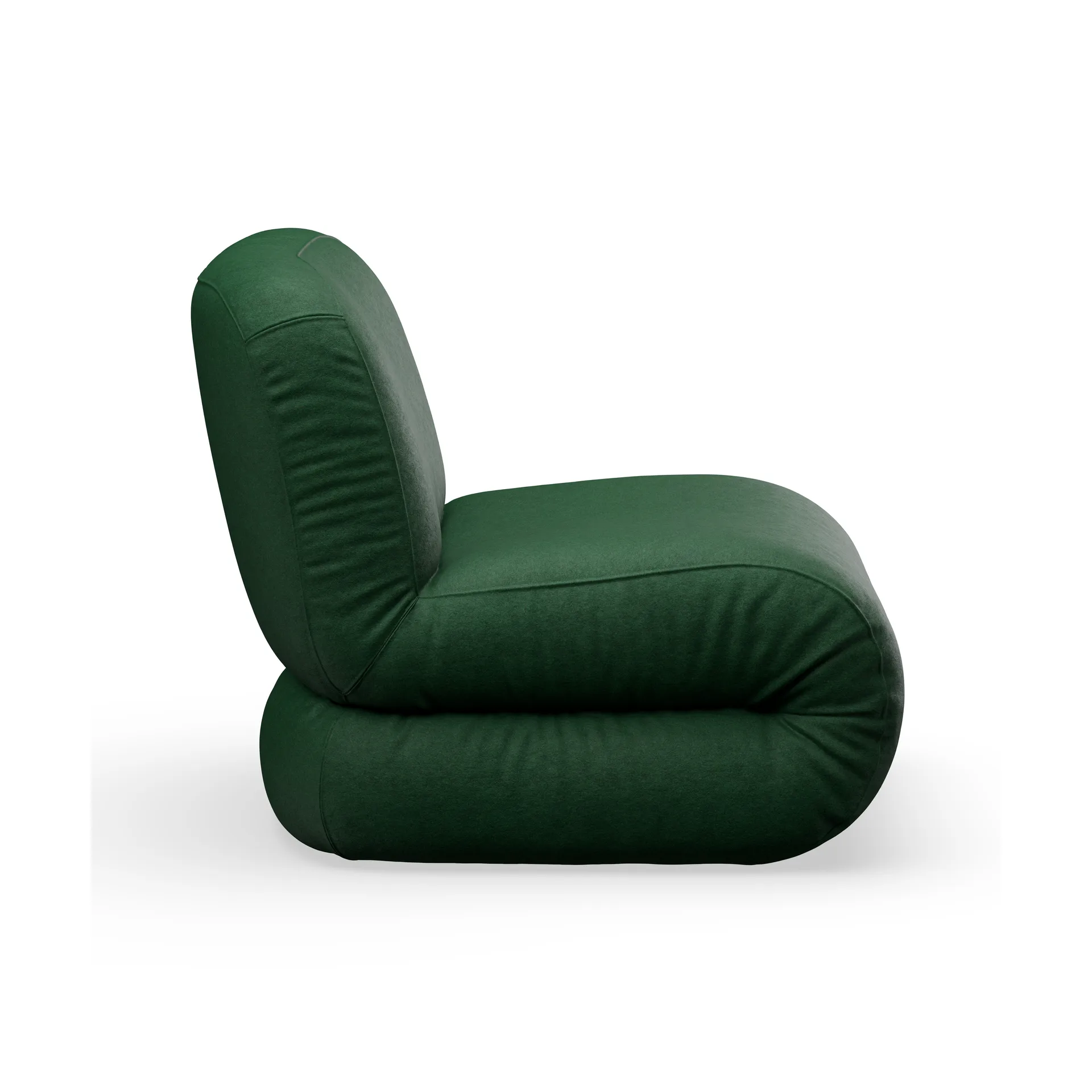 BAU armchair, Divina melange dark green, straight Lammhults