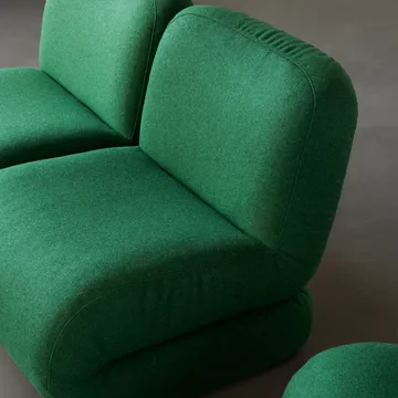 BAU armchair - Divina melange dark green, straight - Lammhults