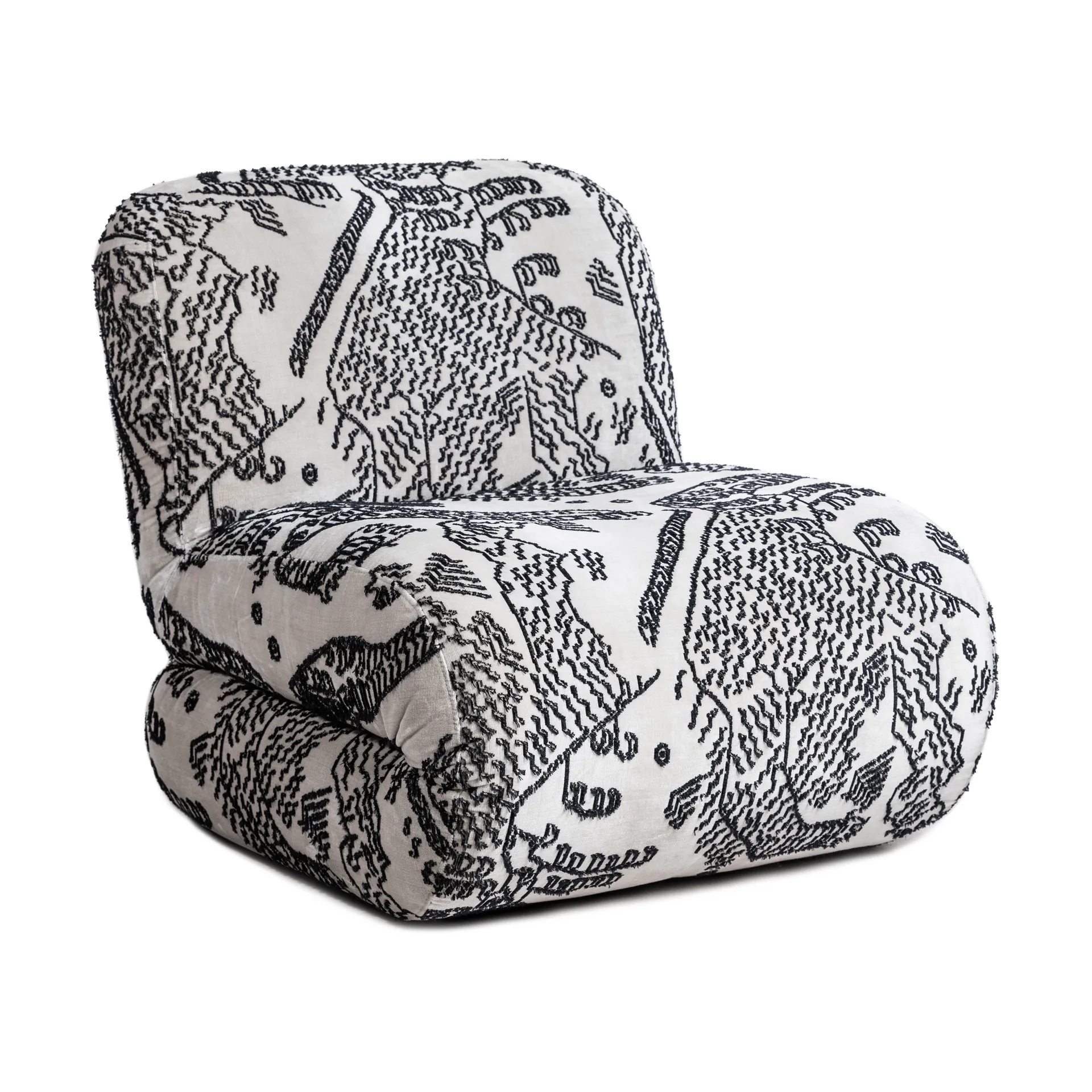 Bau armchair, Tiger mountain 001, straight Lammhults