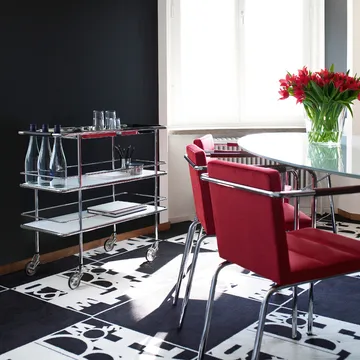 Cargo serveringsvagn - White laminate-chrome - Lammhults